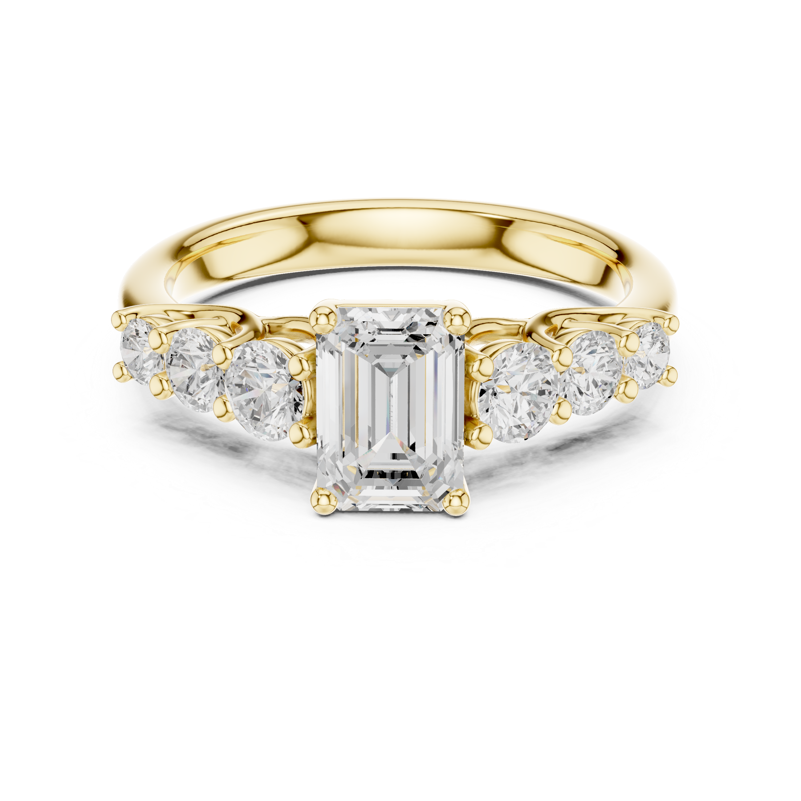 Emerald Cut Diamond Engagement Ring