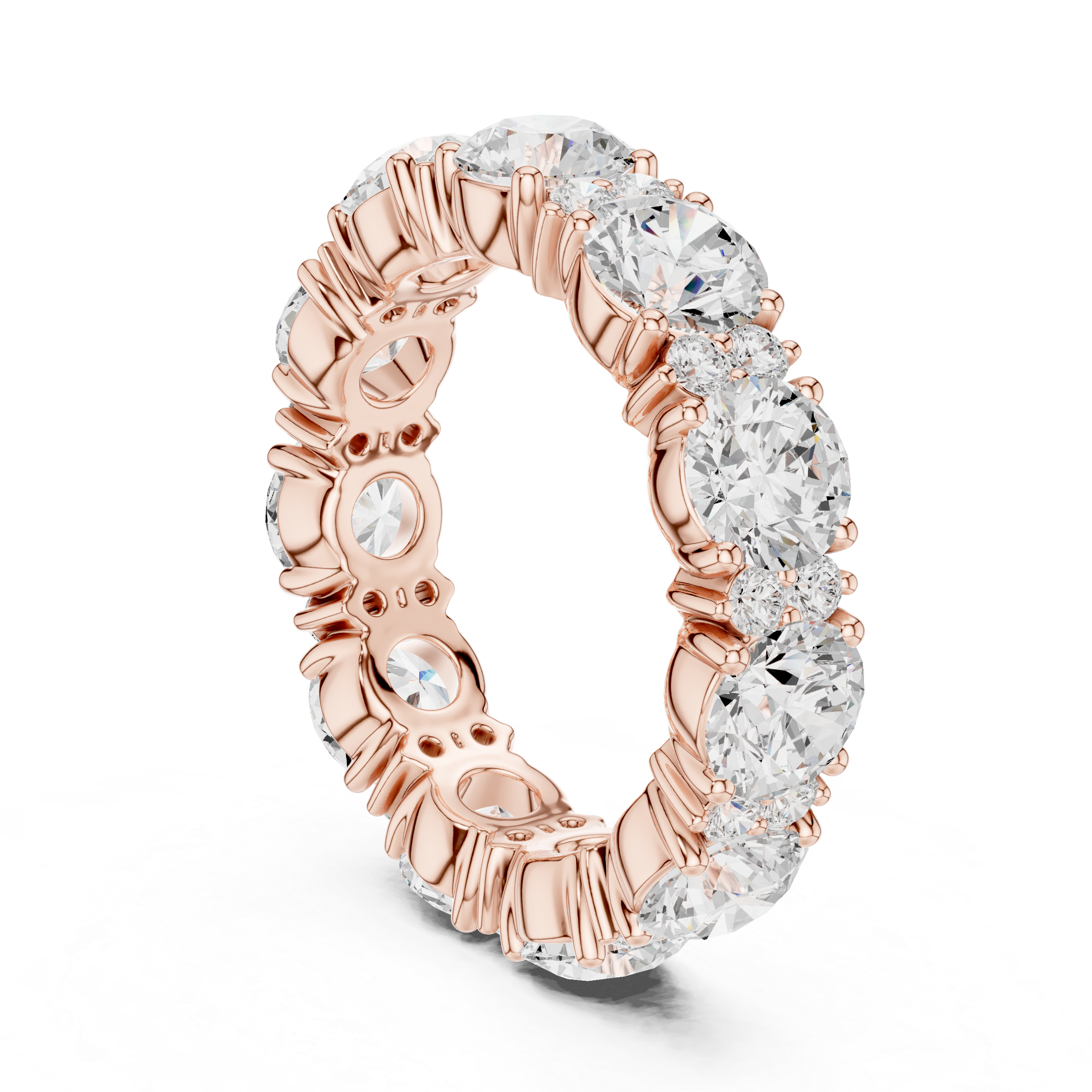 Round Diamond Eternity Wedding Band Ring