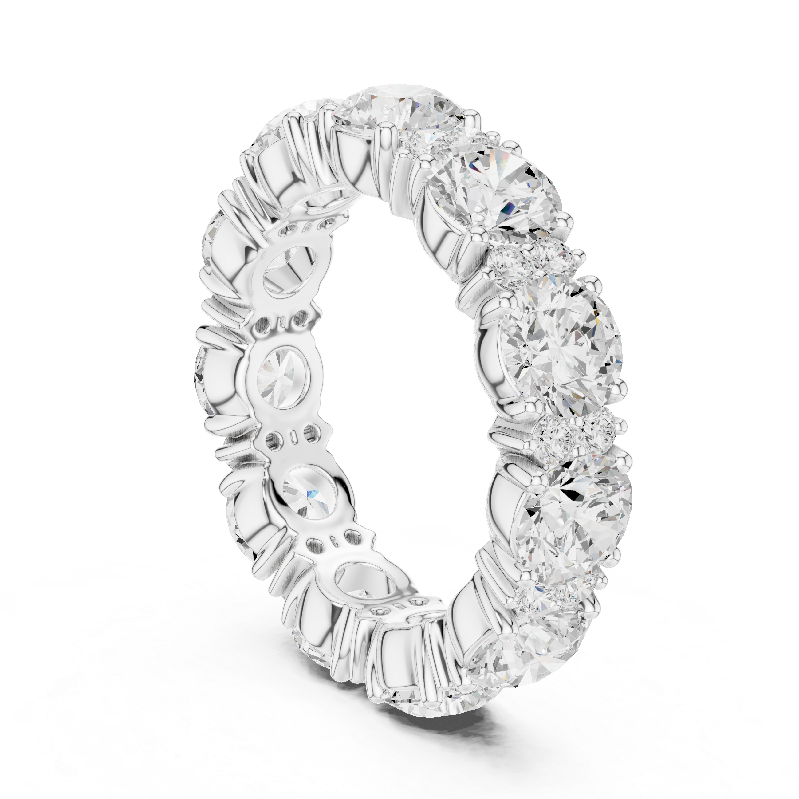 Round Diamond Eternity Wedding Band Ring