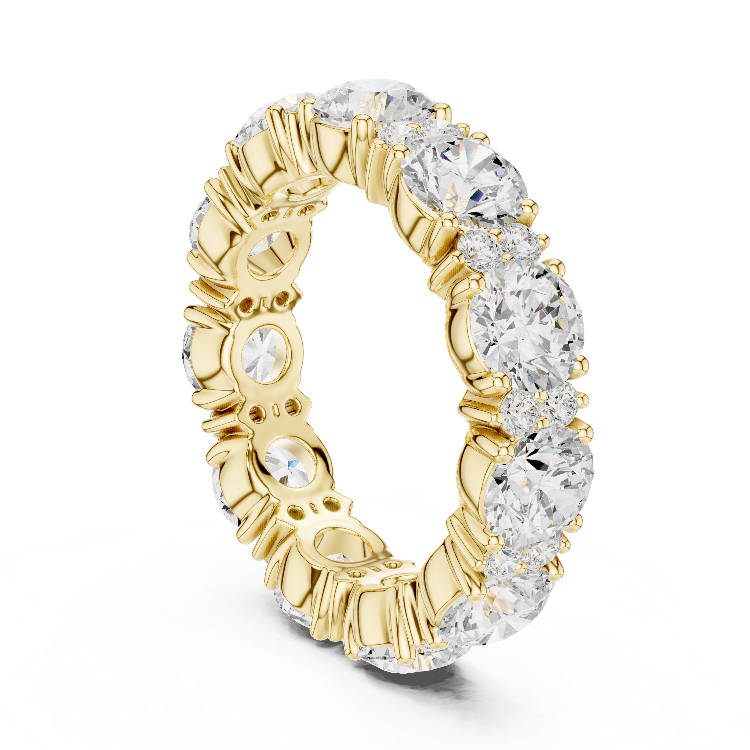 Round Diamond Eternity Wedding Band Ring