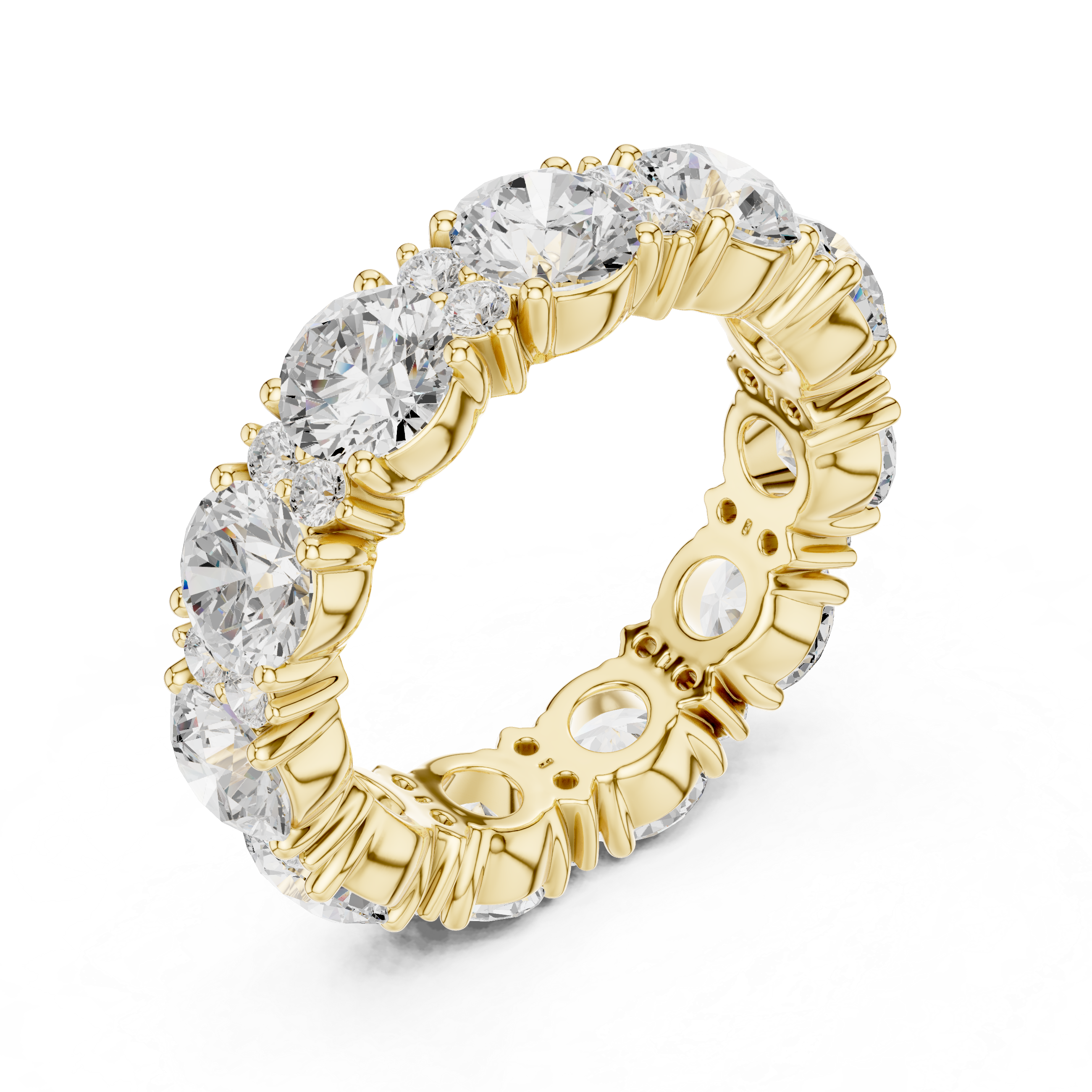 Round Diamond Eternity Wedding Band Ring