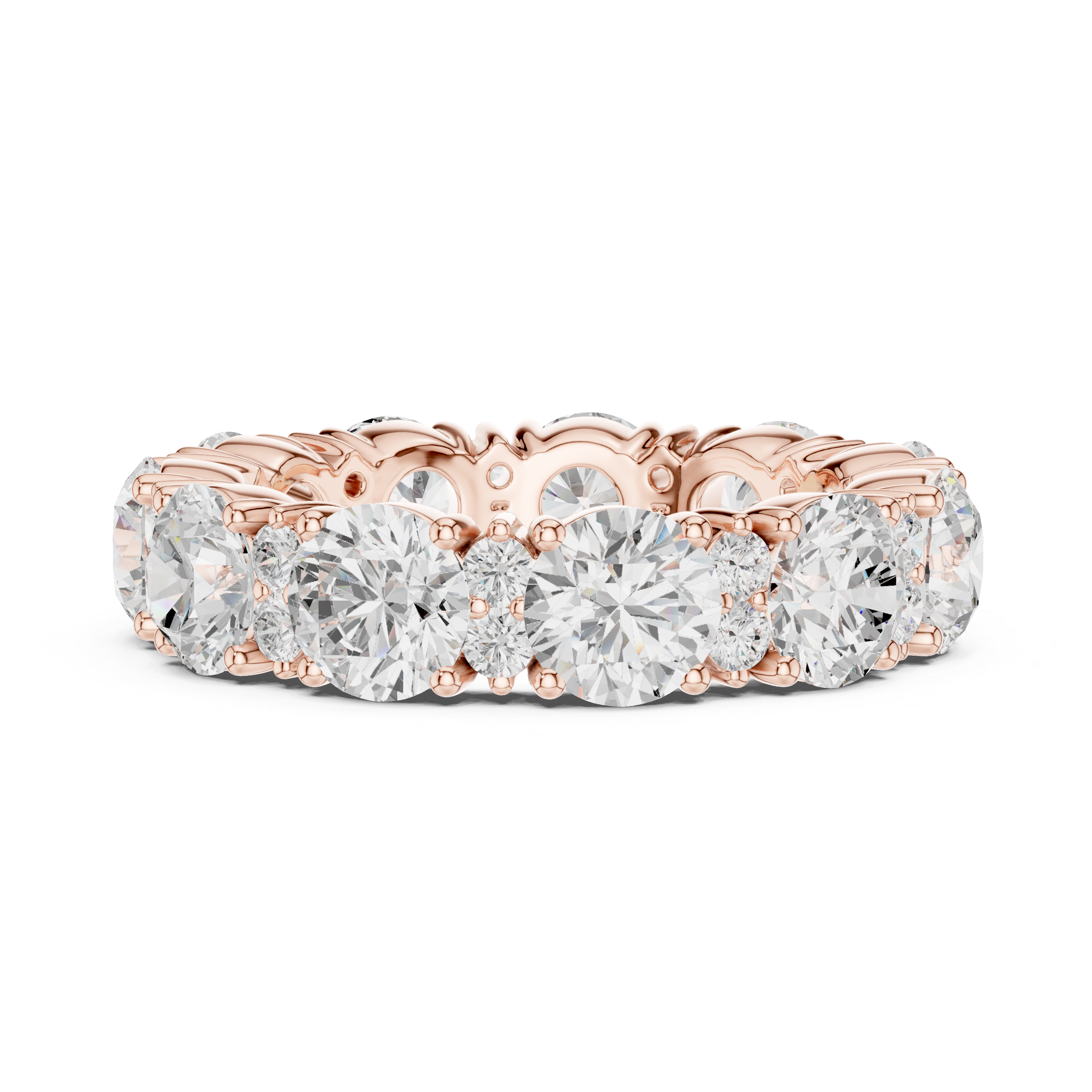 Round Diamond Eternity Wedding Band Ring