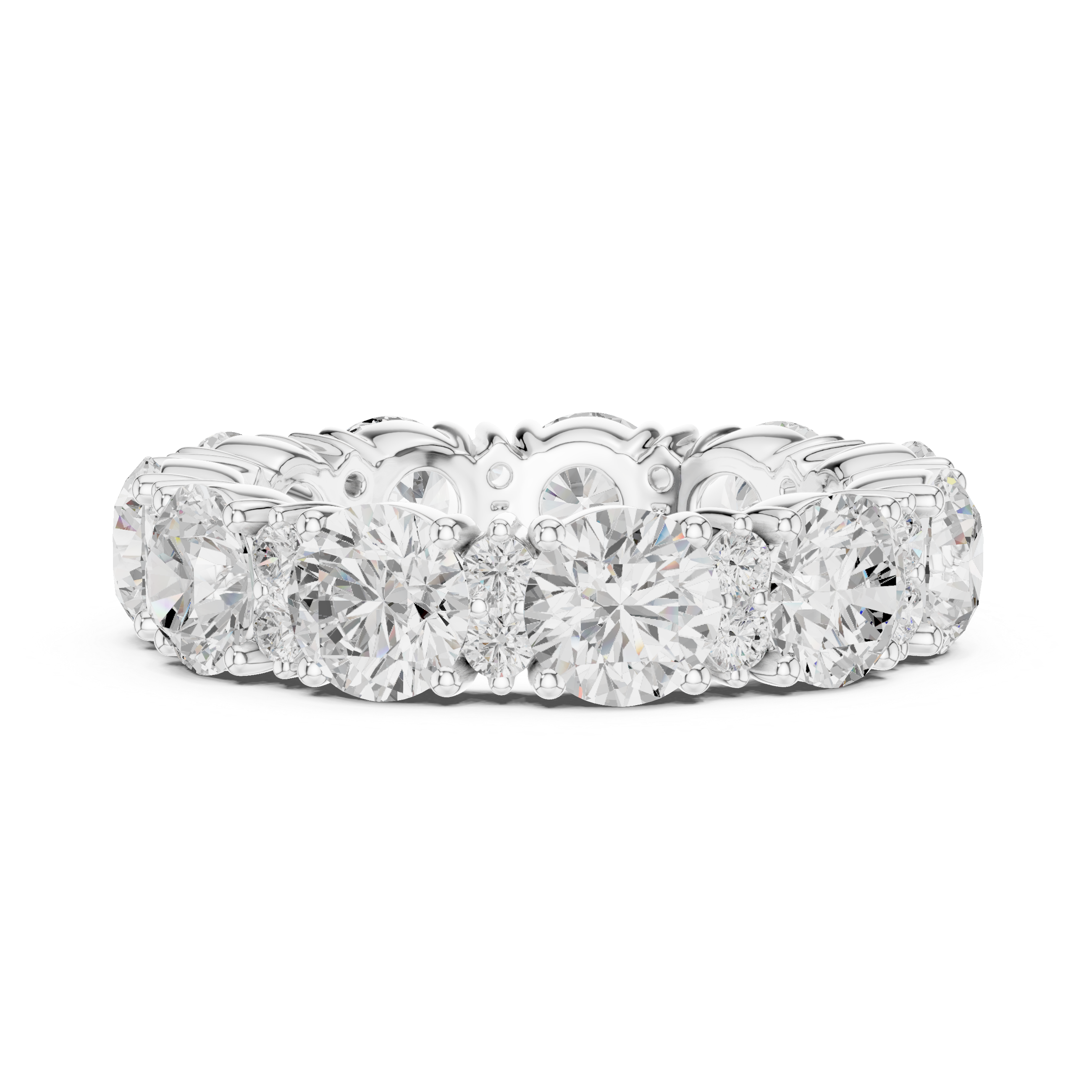 Round Diamond Eternity Wedding Band Ring
