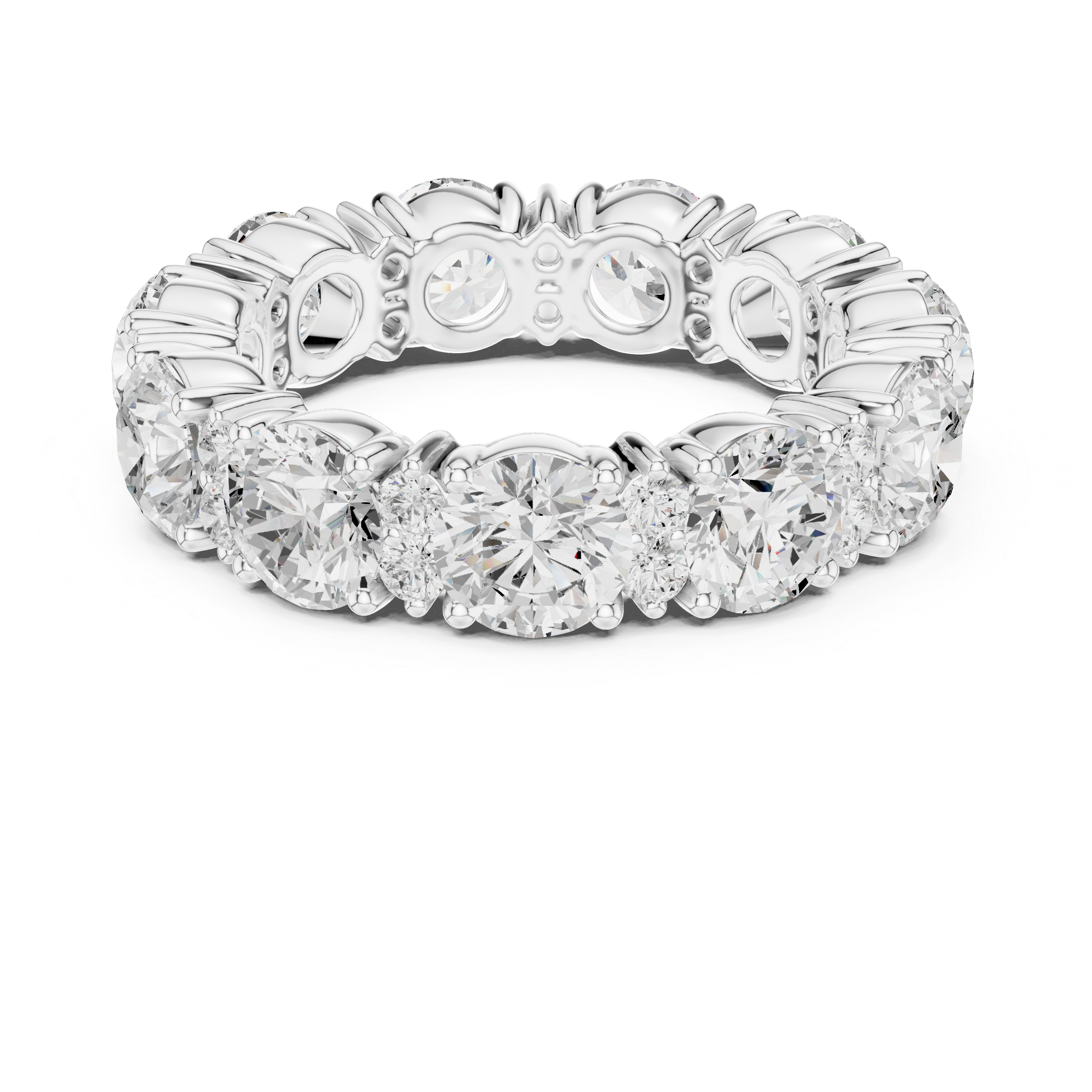 Round Diamond Eternity Wedding Band Ring