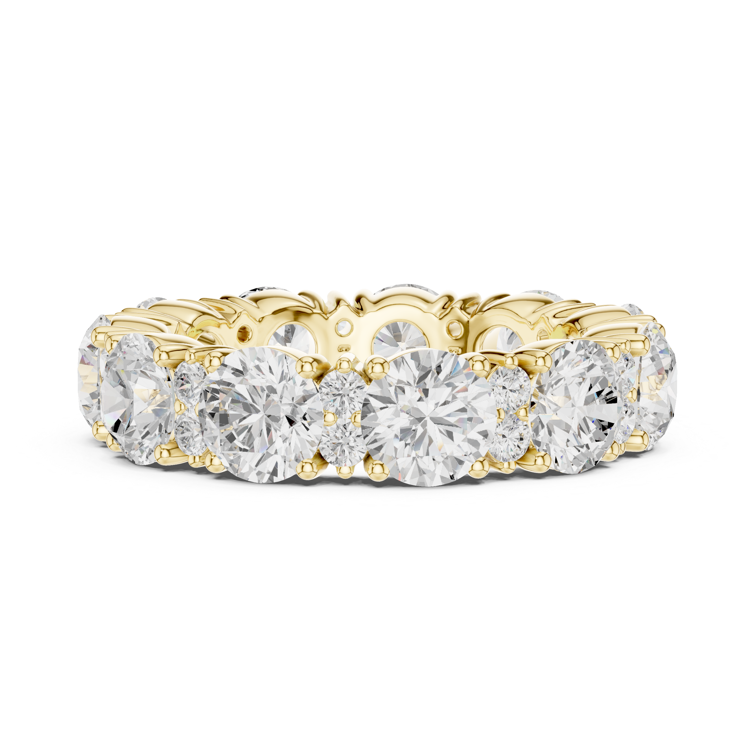 Round Diamond Eternity Wedding Band Ring