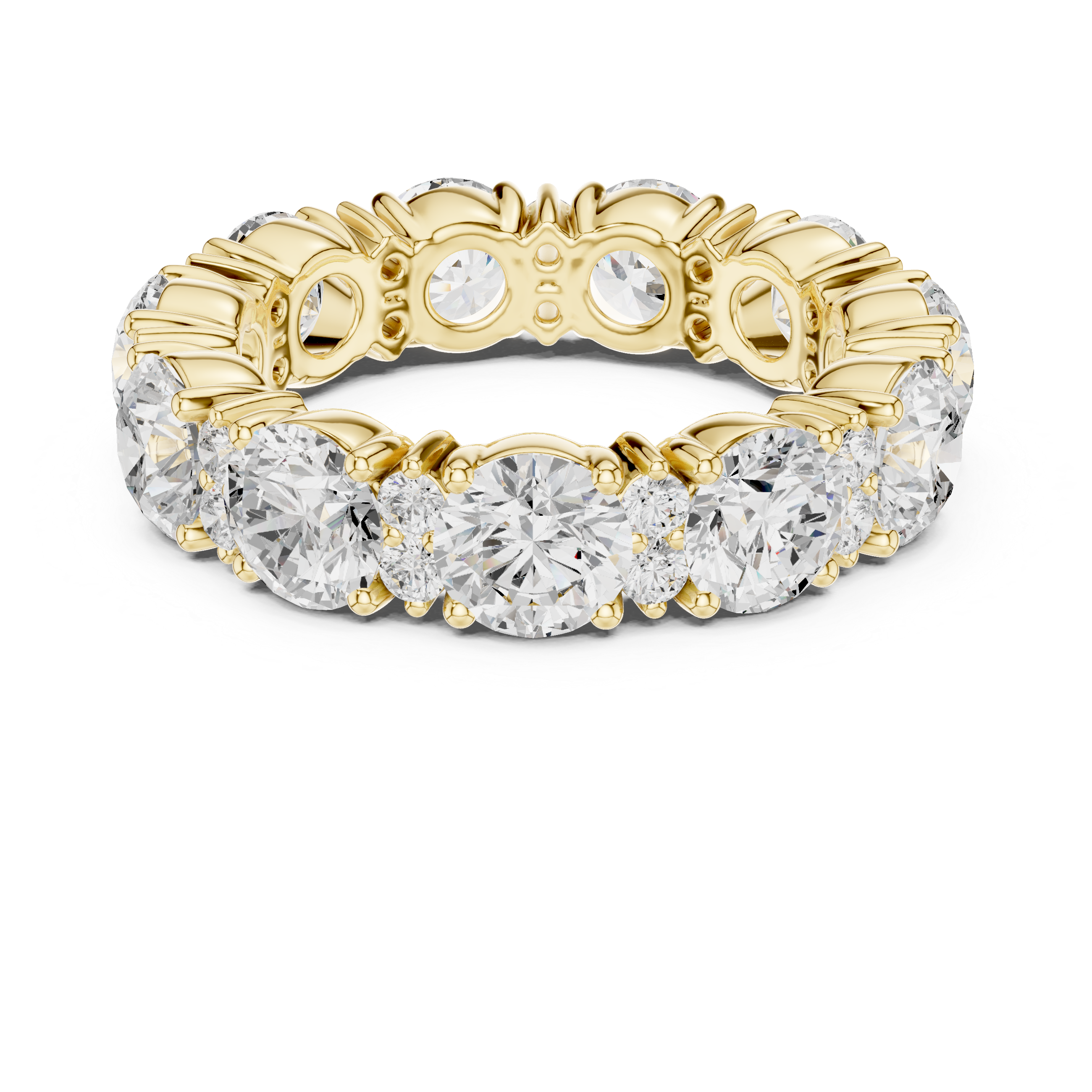 Round Diamond Eternity Wedding Band Ring