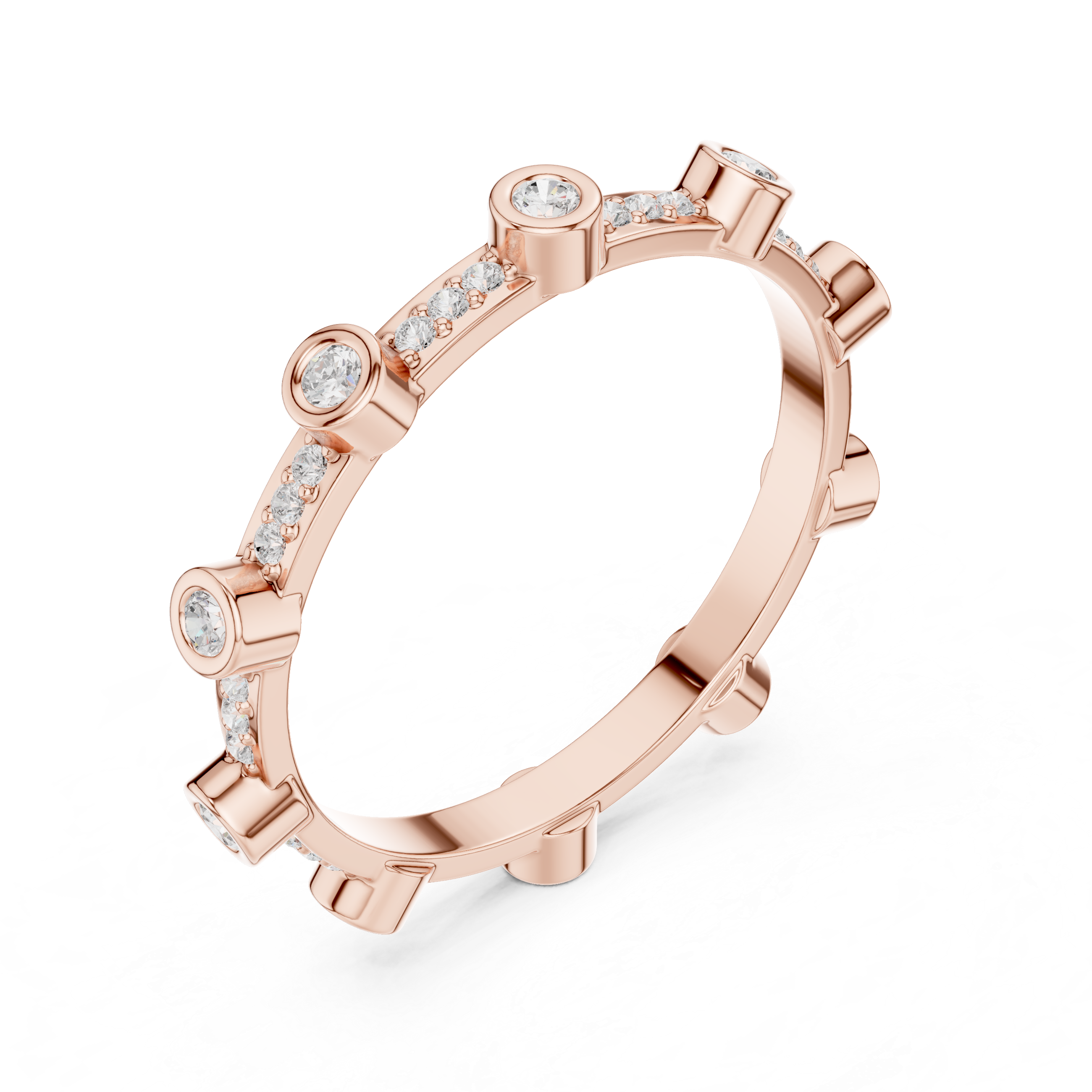 Bezel Diamond Eternity Wedding Band