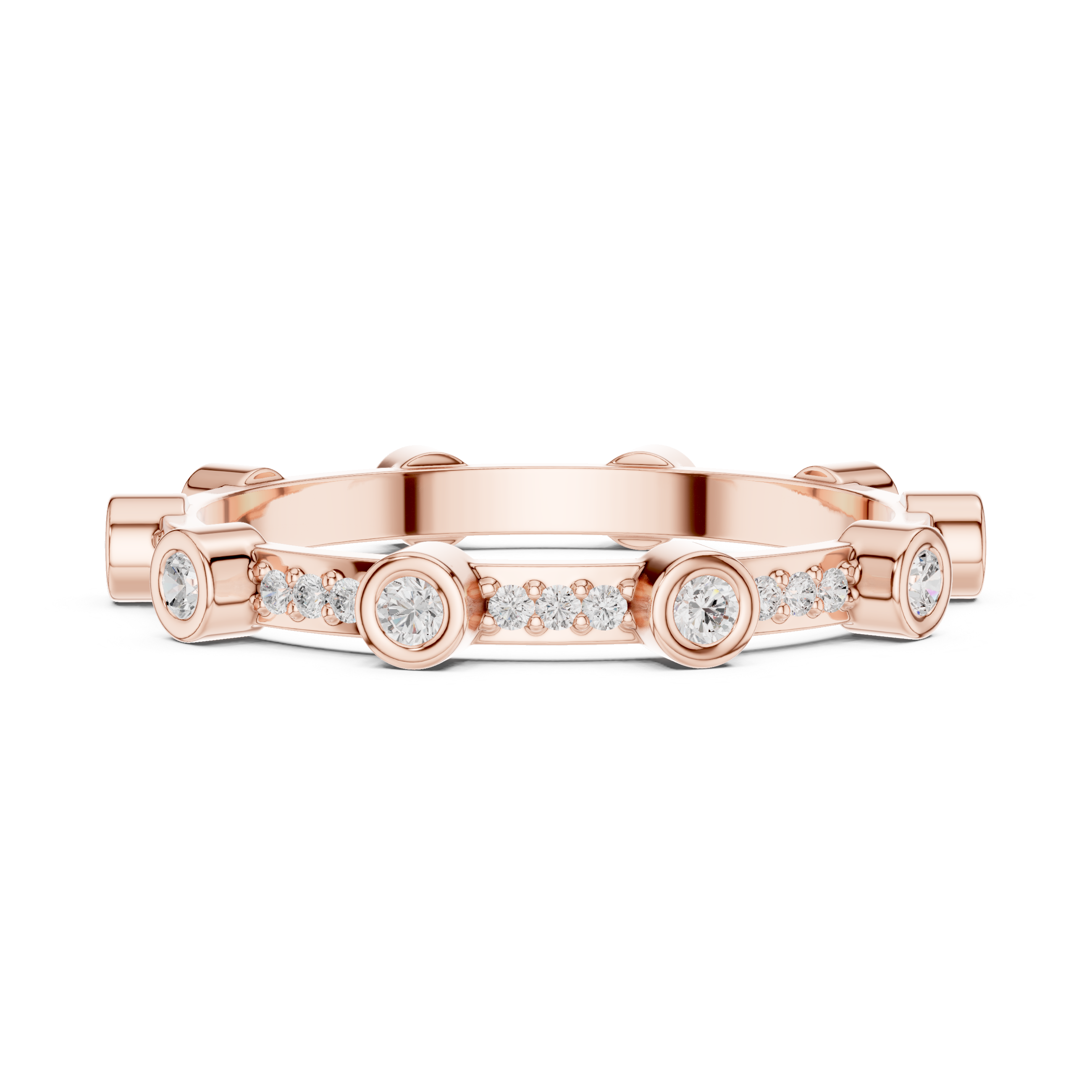 Bezel Diamond Eternity Wedding Band