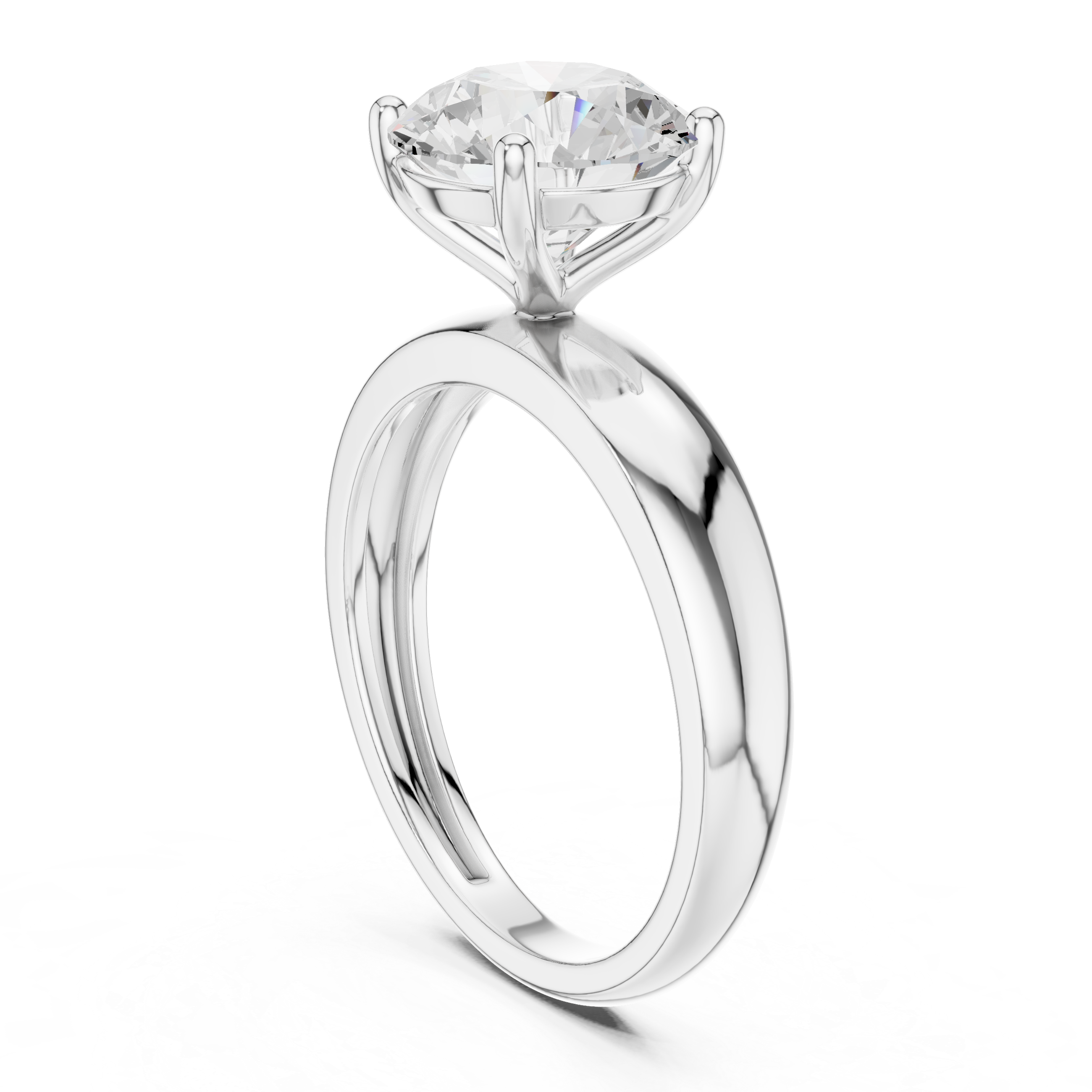 Classic Round Solitaire Diamond Engagement Ring