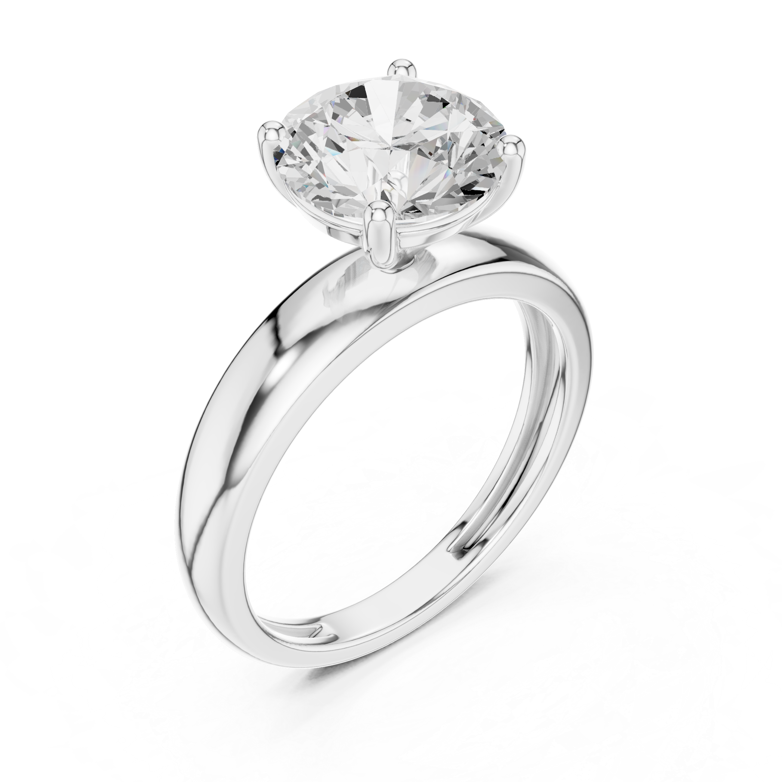 Classic Round Solitaire Diamond Engagement Ring