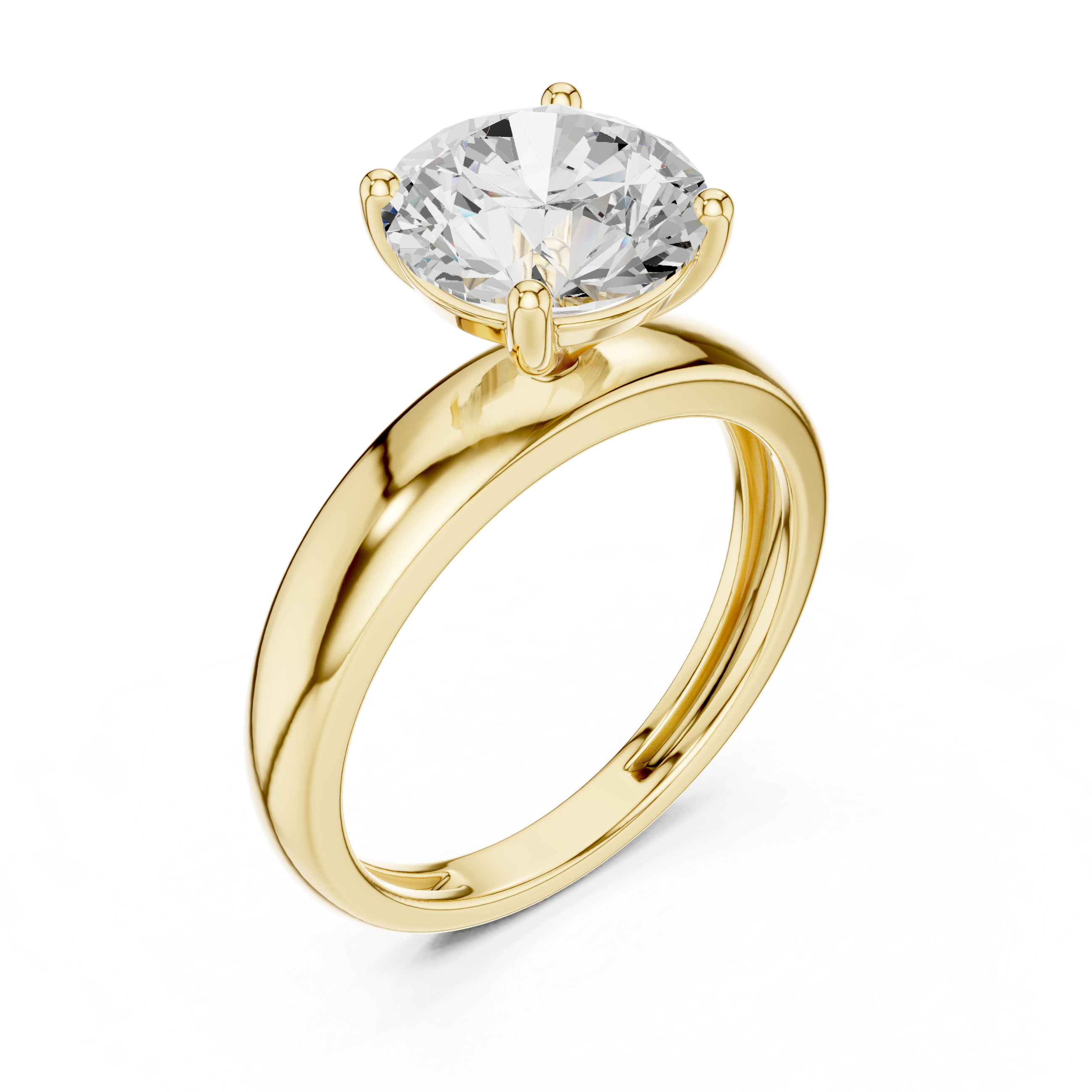 Classic Round Solitaire Diamond Engagement Ring
