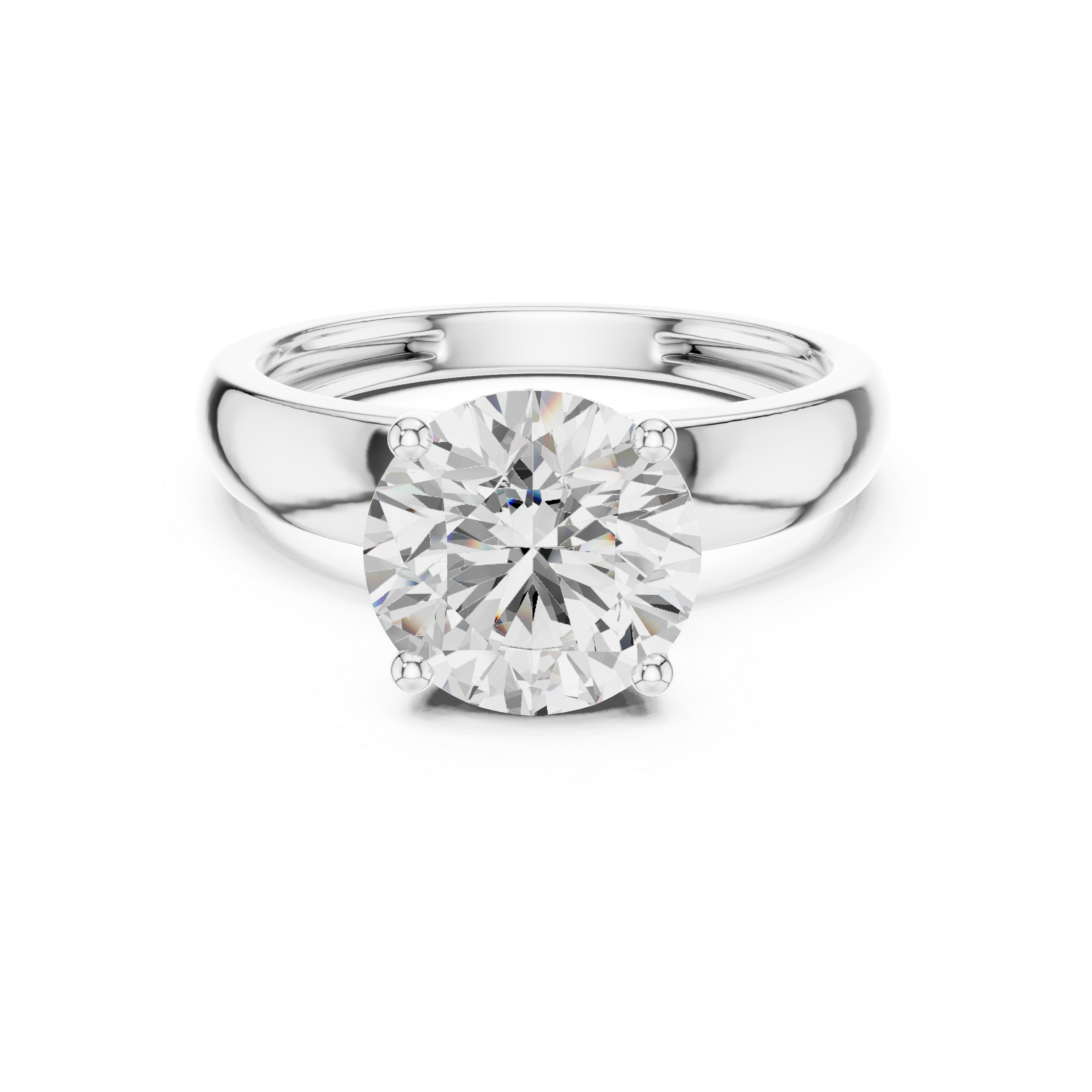 Classic Round Solitaire Diamond Engagement Ring