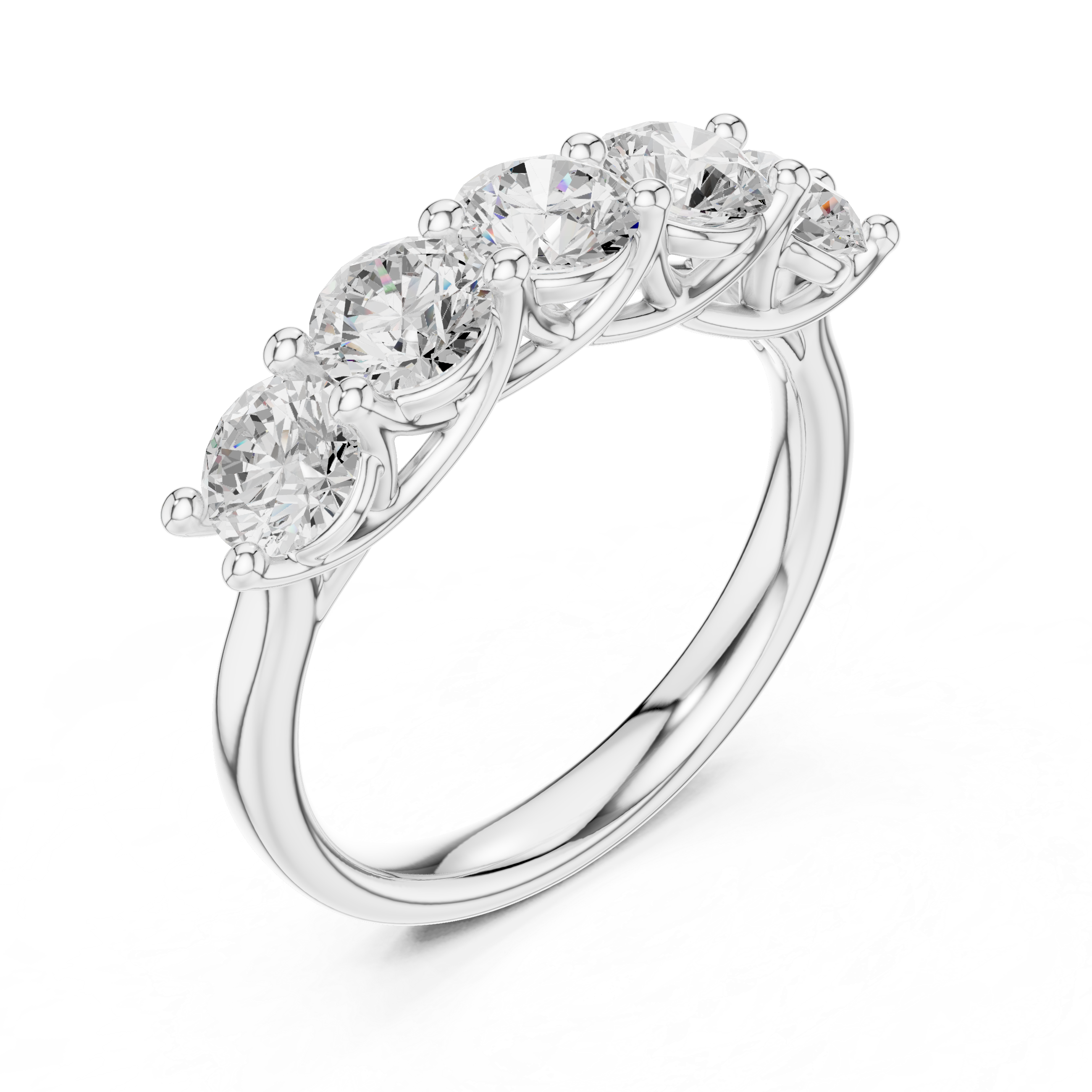Five Stone Round Diamond Ring