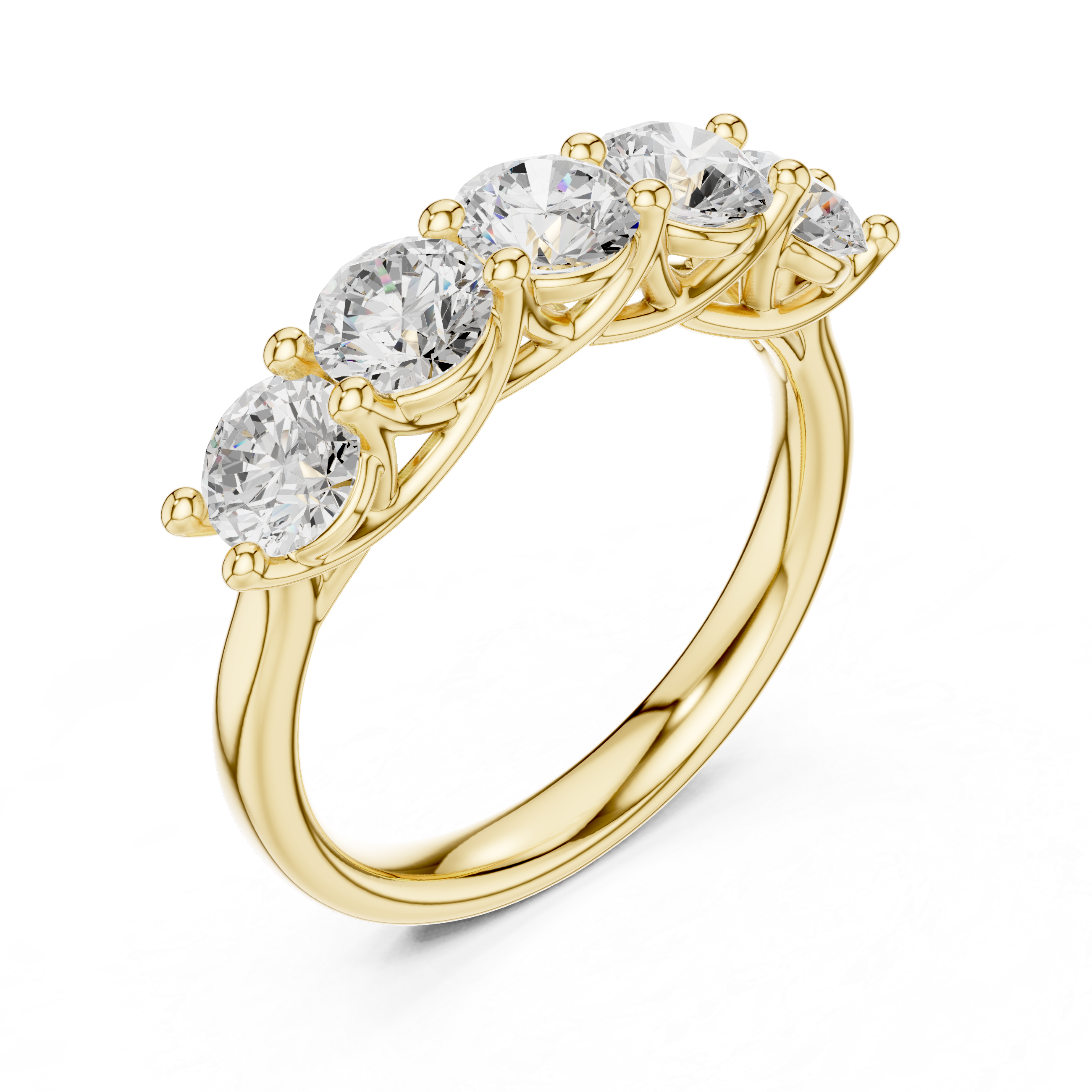 Five Stone Round Diamond Ring