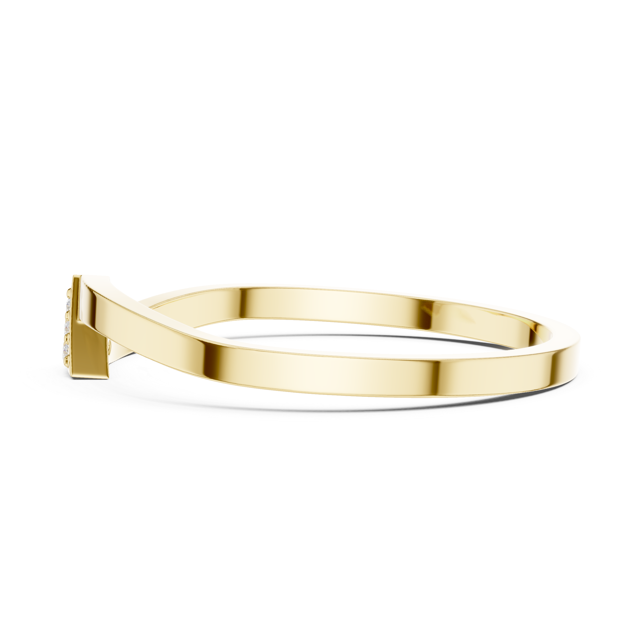 Minimalist Triangle Diamond Ring