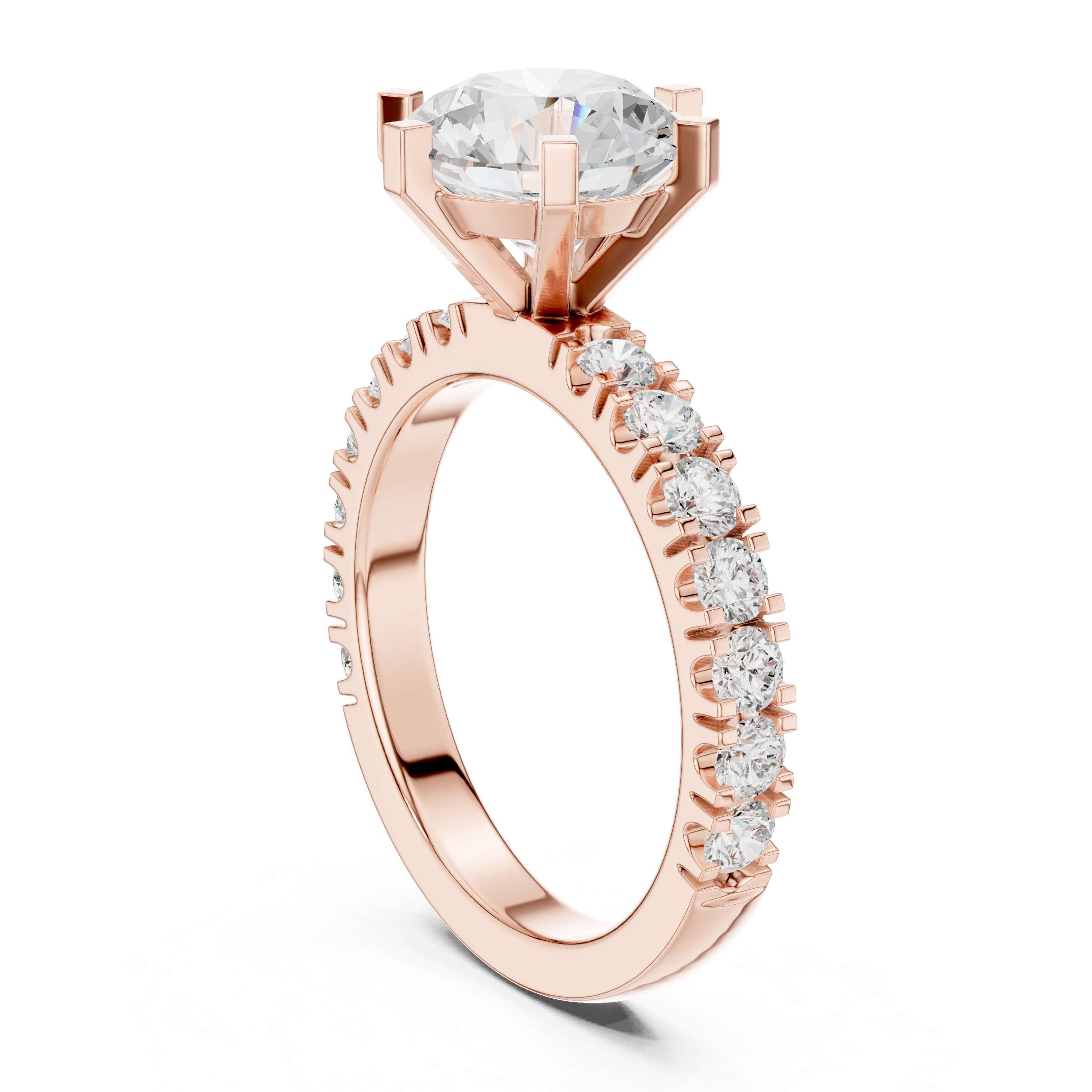 Round Solitaire Diamond Engagement Ring