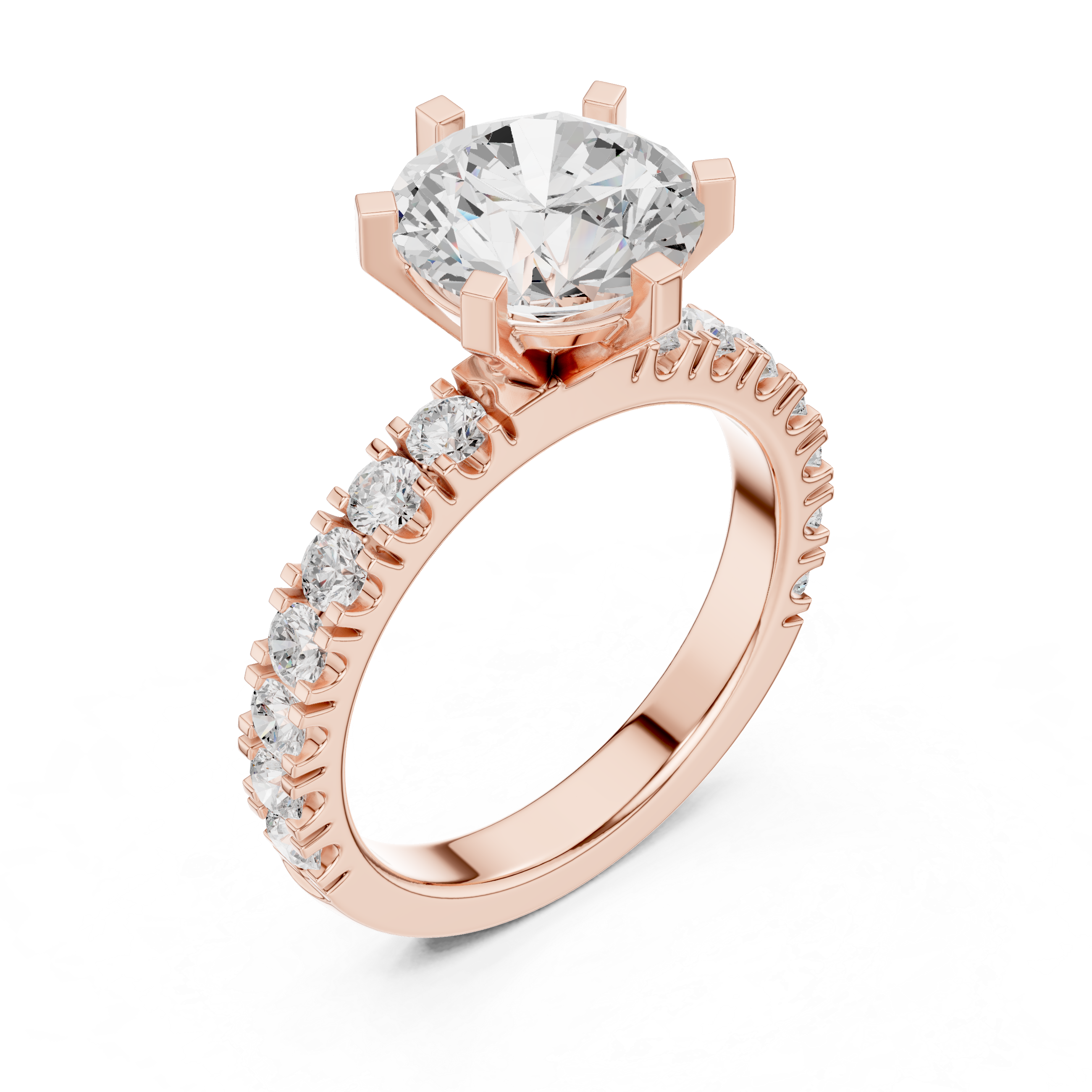 Round Solitaire Diamond Engagement Ring
