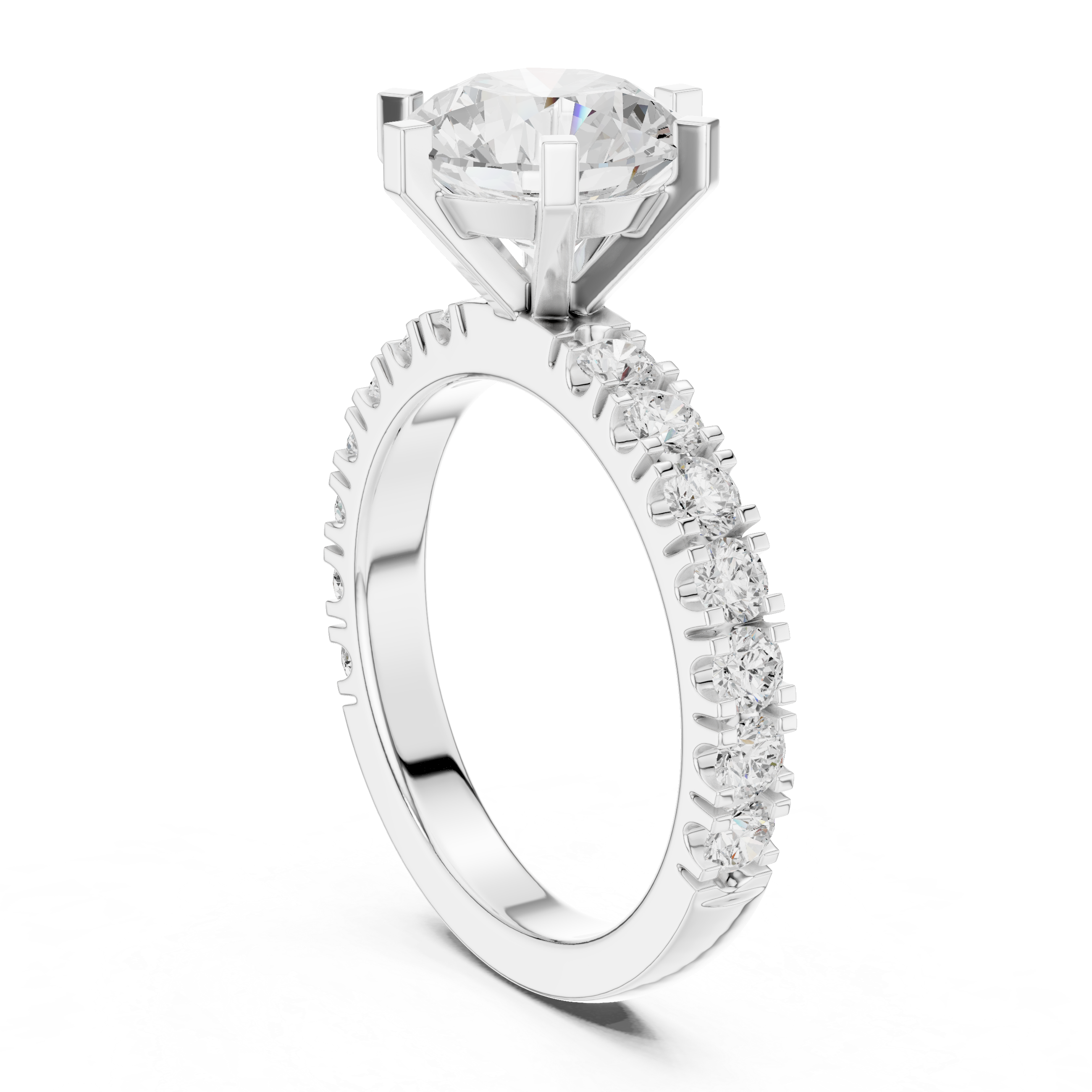 Round Solitaire Diamond Engagement Ring