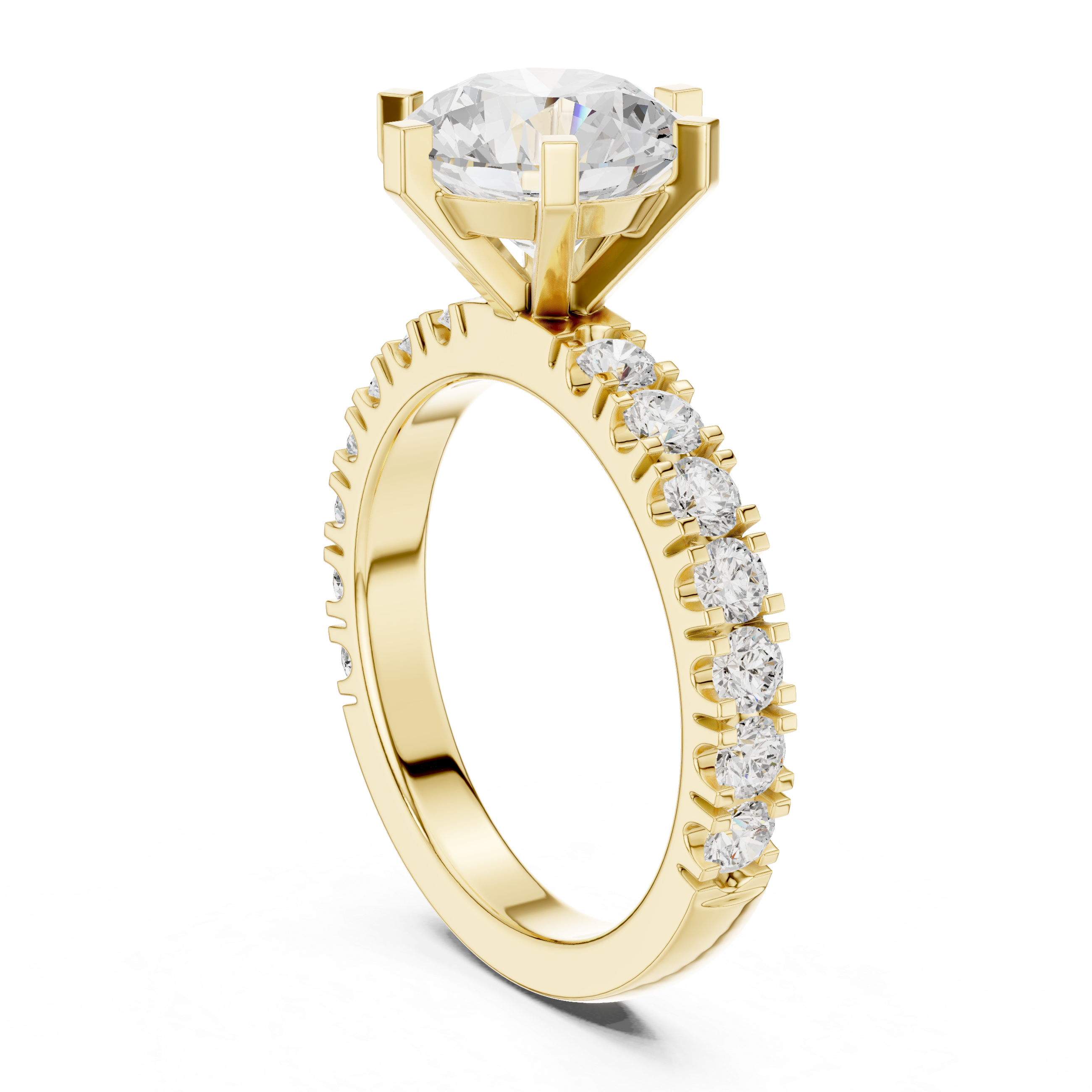 Round Solitaire Diamond Engagement Ring