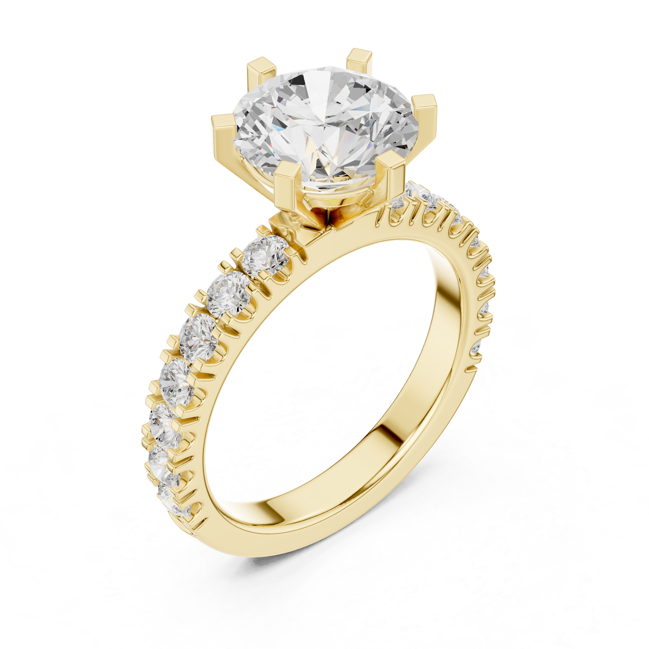 Round Solitaire Diamond Engagement Ring