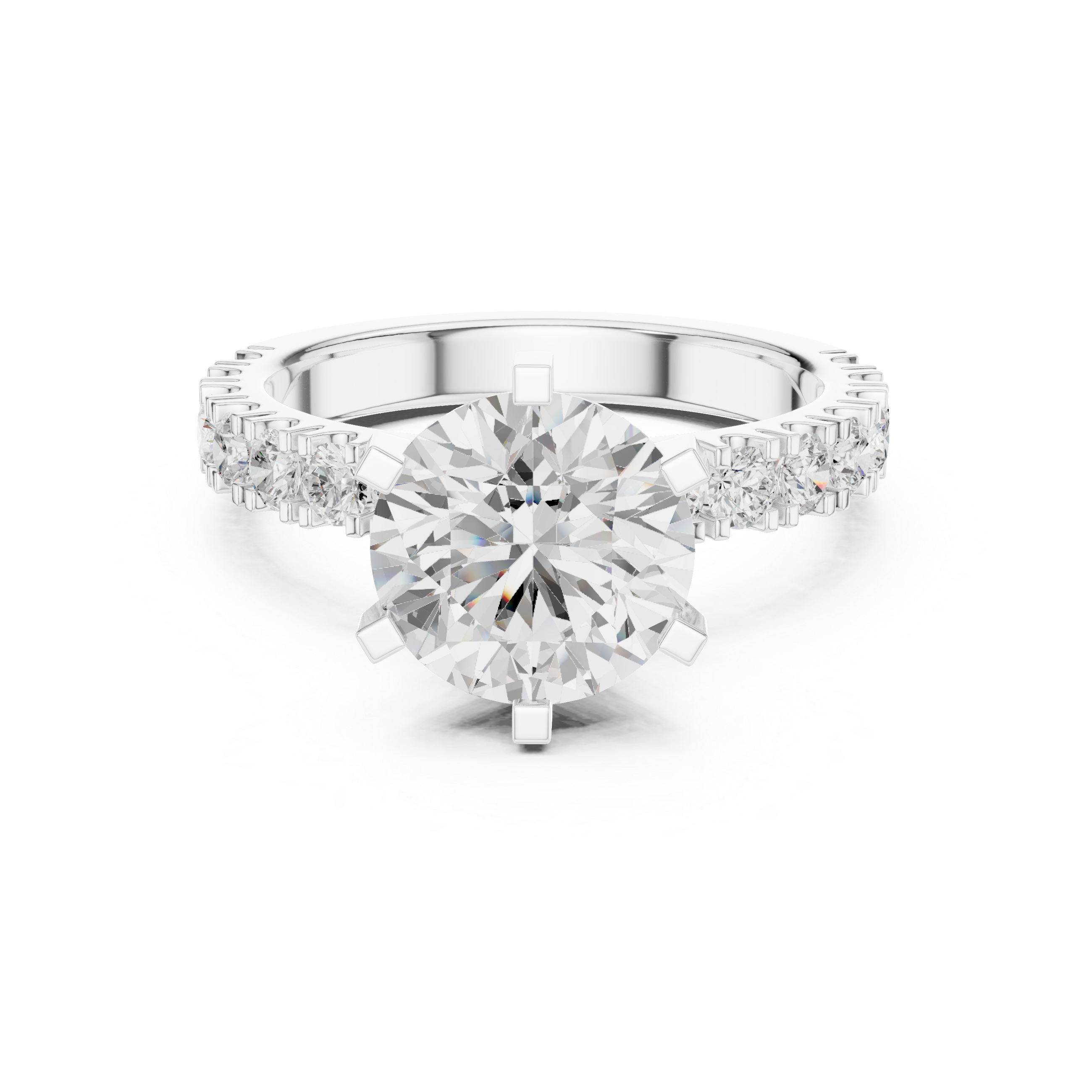 Round Solitaire Diamond Engagement Ring