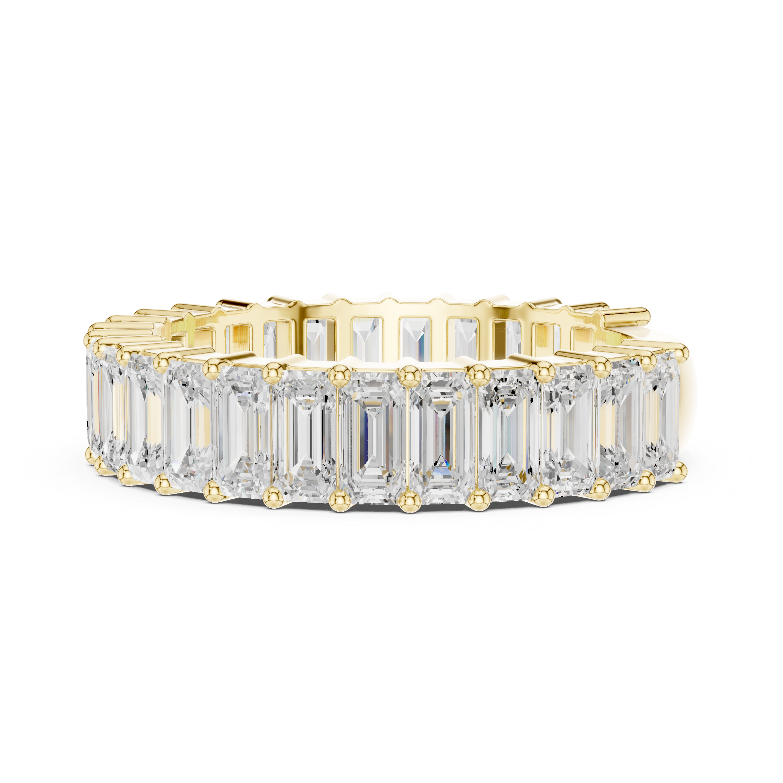 Emerald Cut Eternity Wedding Band
