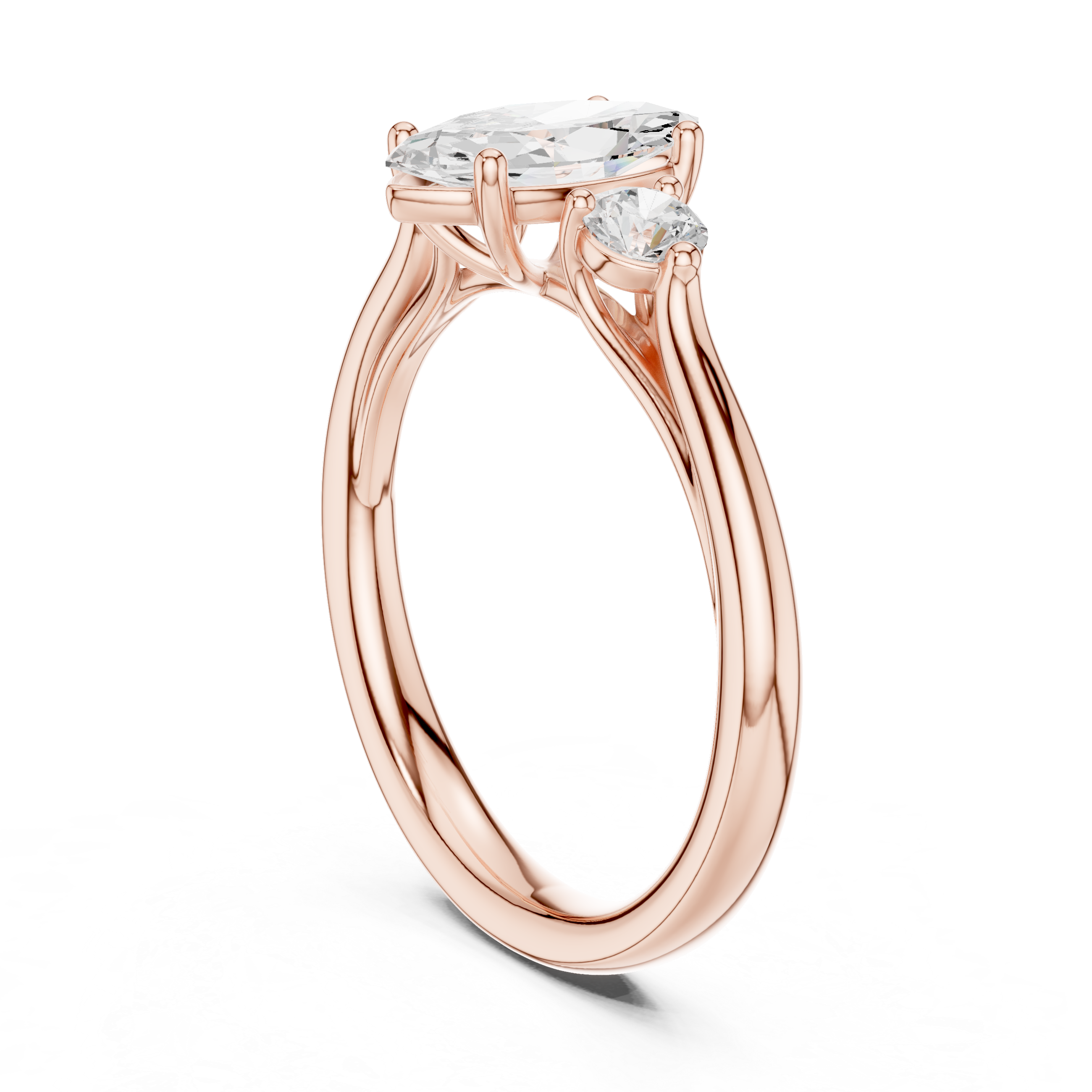 Marquise Three Stone Engagement Ring