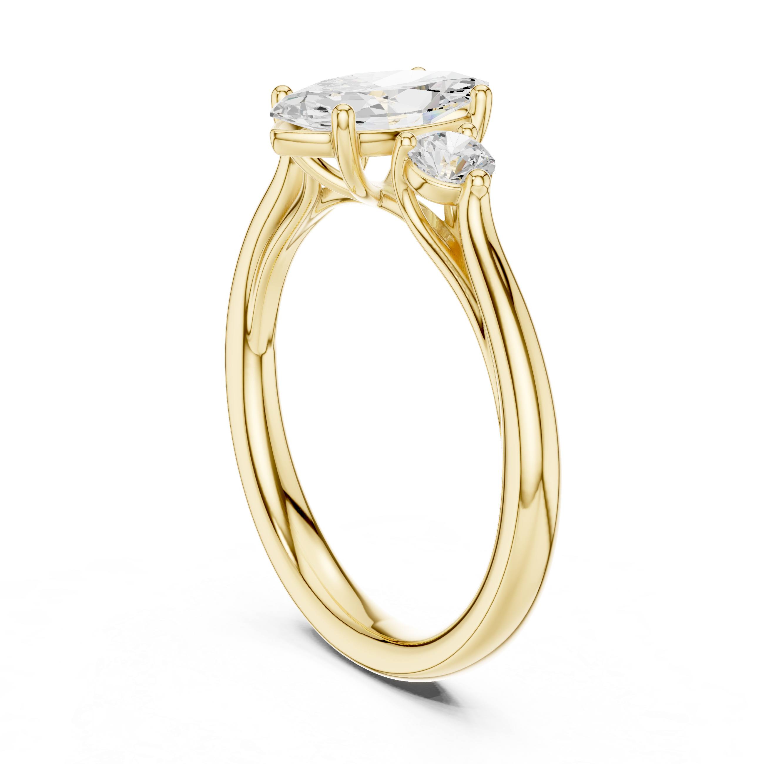 Marquise Three Stone Engagement Ring