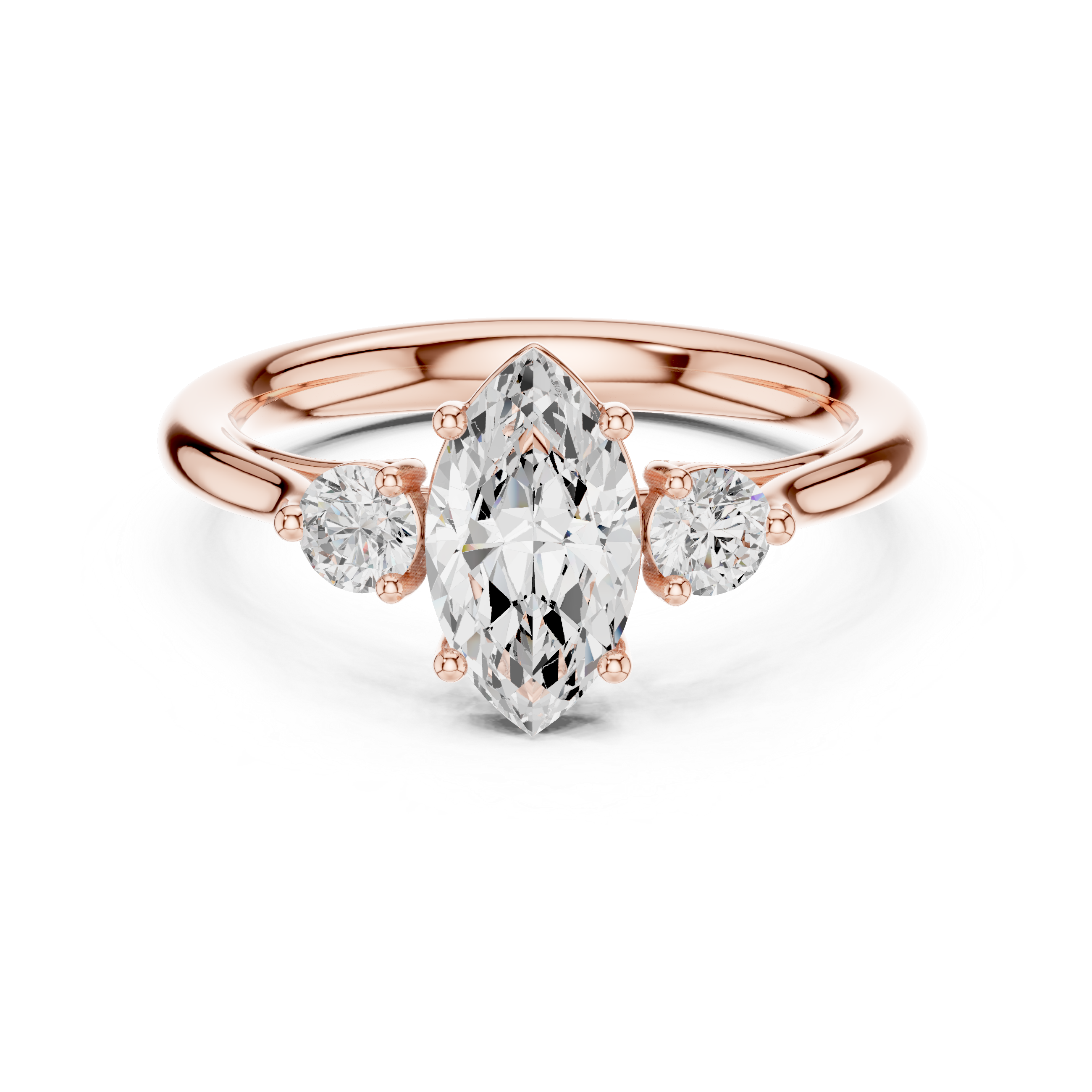 Marquise Three Stone Engagement Ring