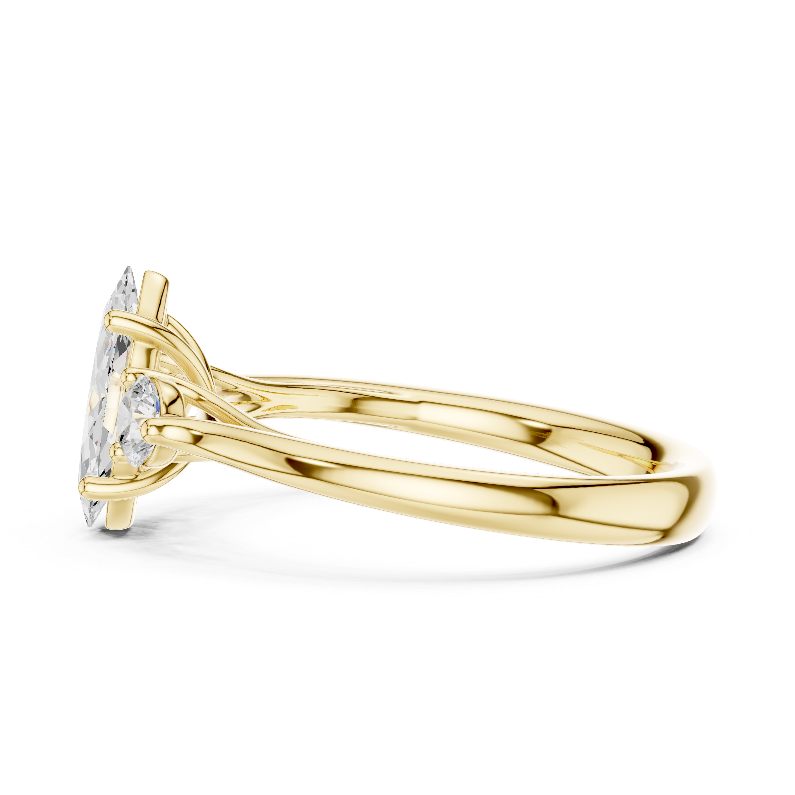 Marquise Three Stone Engagement Ring