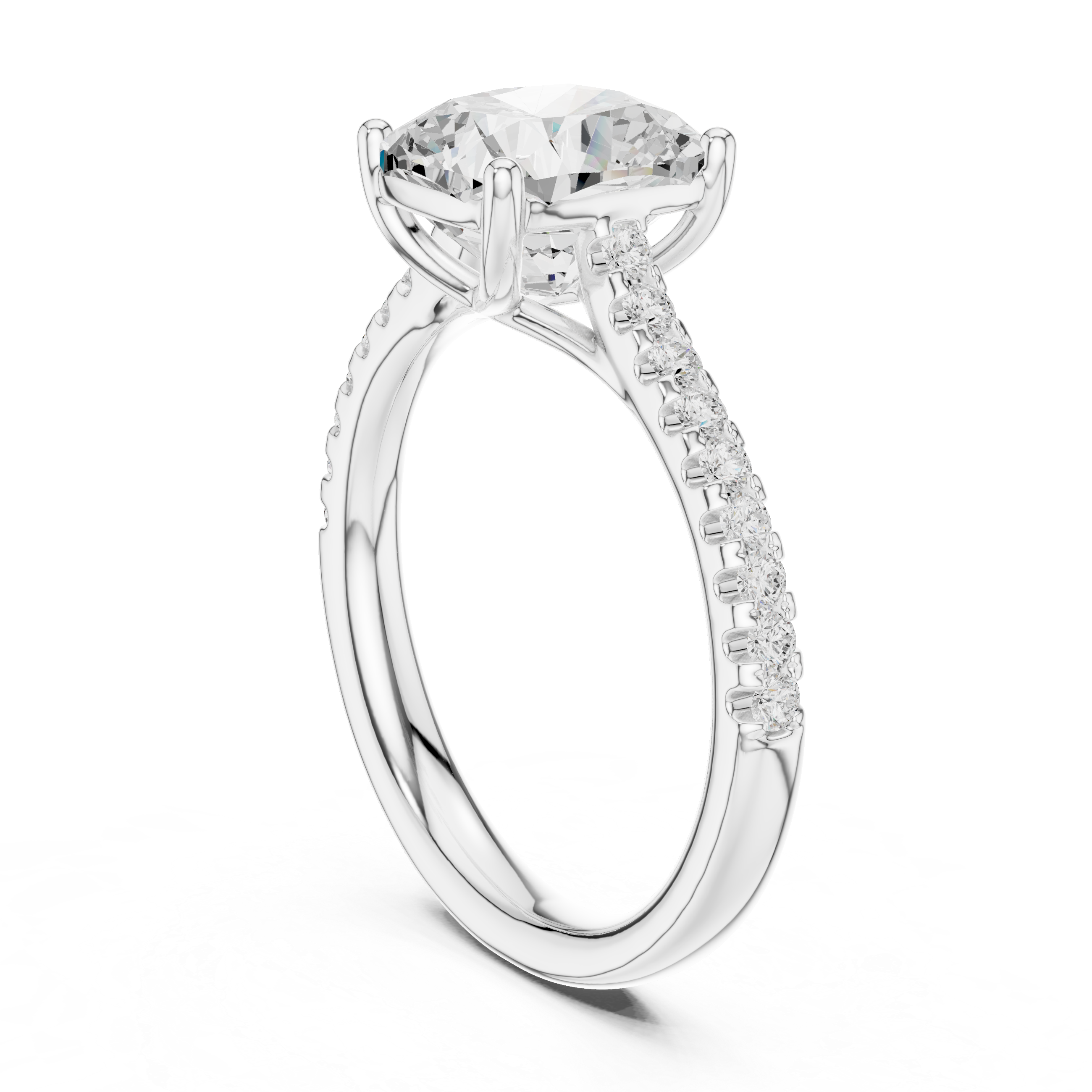 Cushion Cut Solitaire Engagement Ring