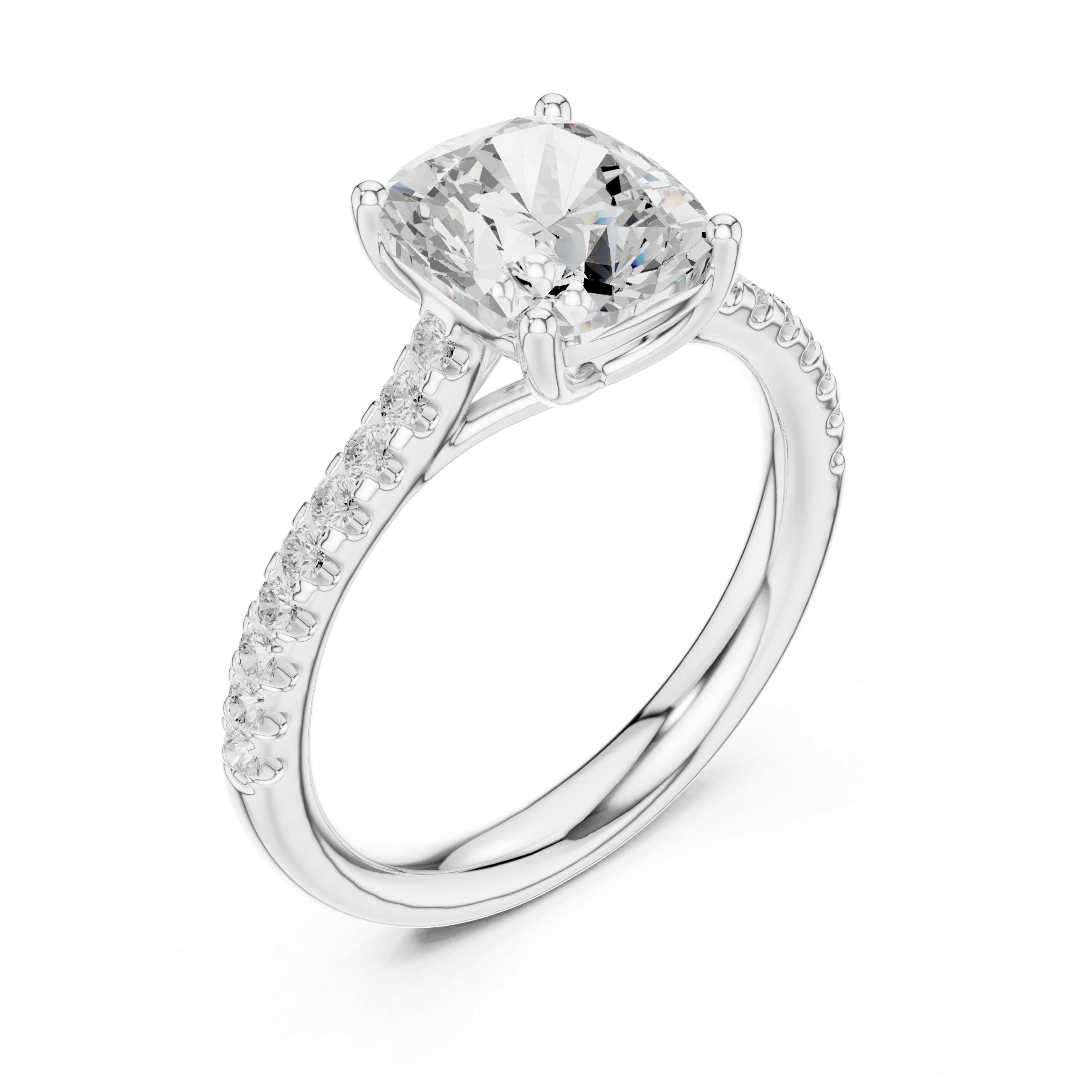 Cushion Cut Solitaire Engagement Ring