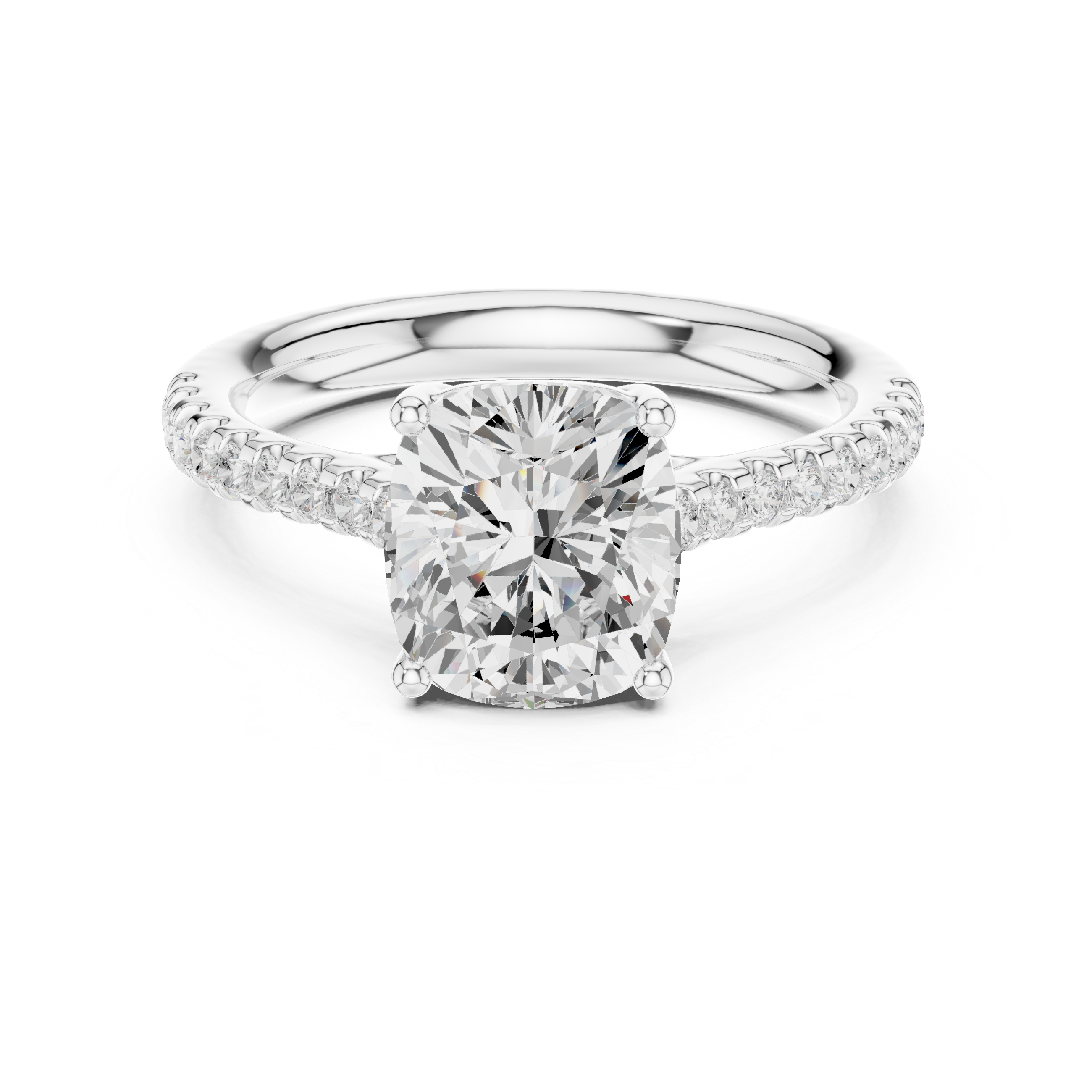 Cushion Cut Solitaire Engagement Ring