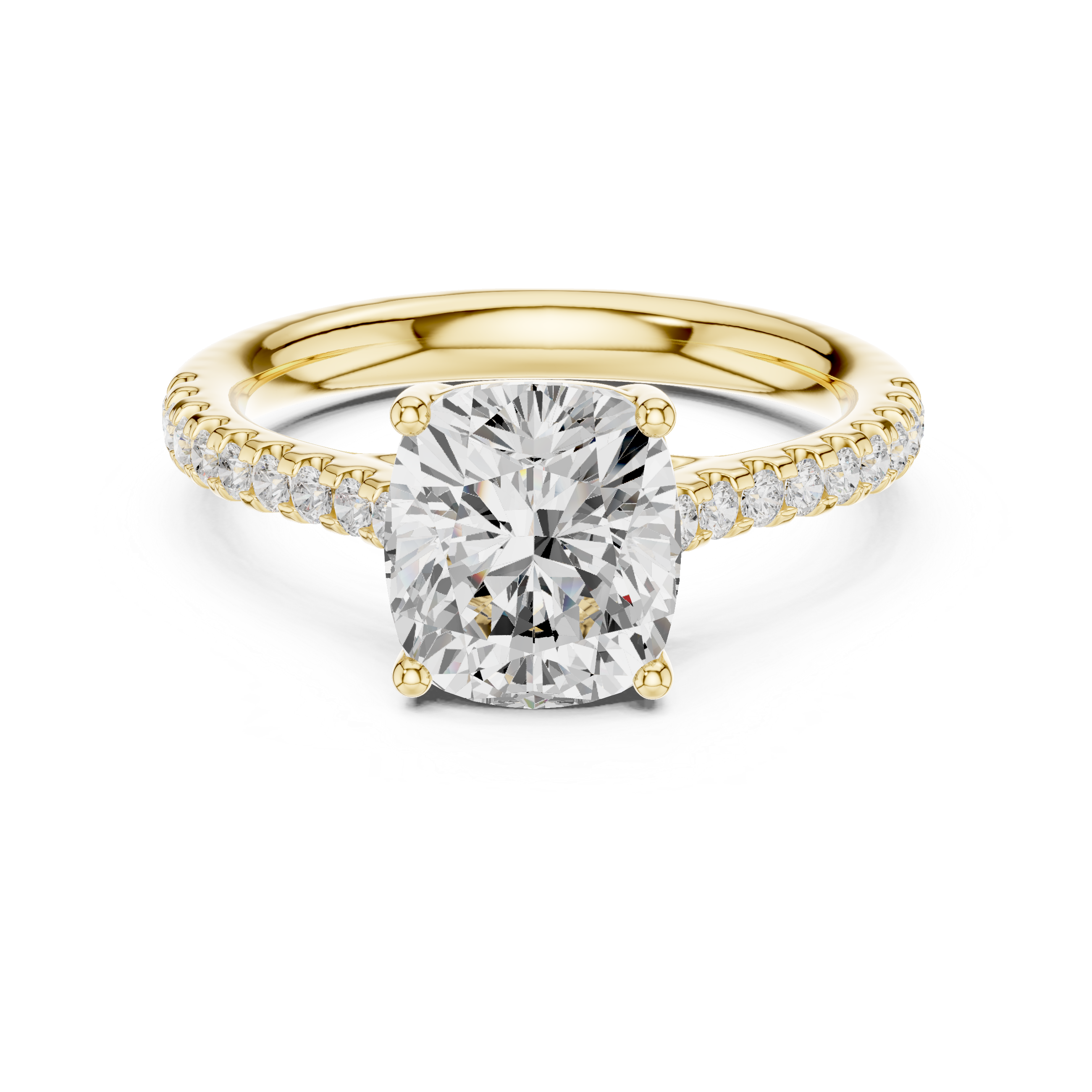 Cushion Cut Solitaire Engagement Ring