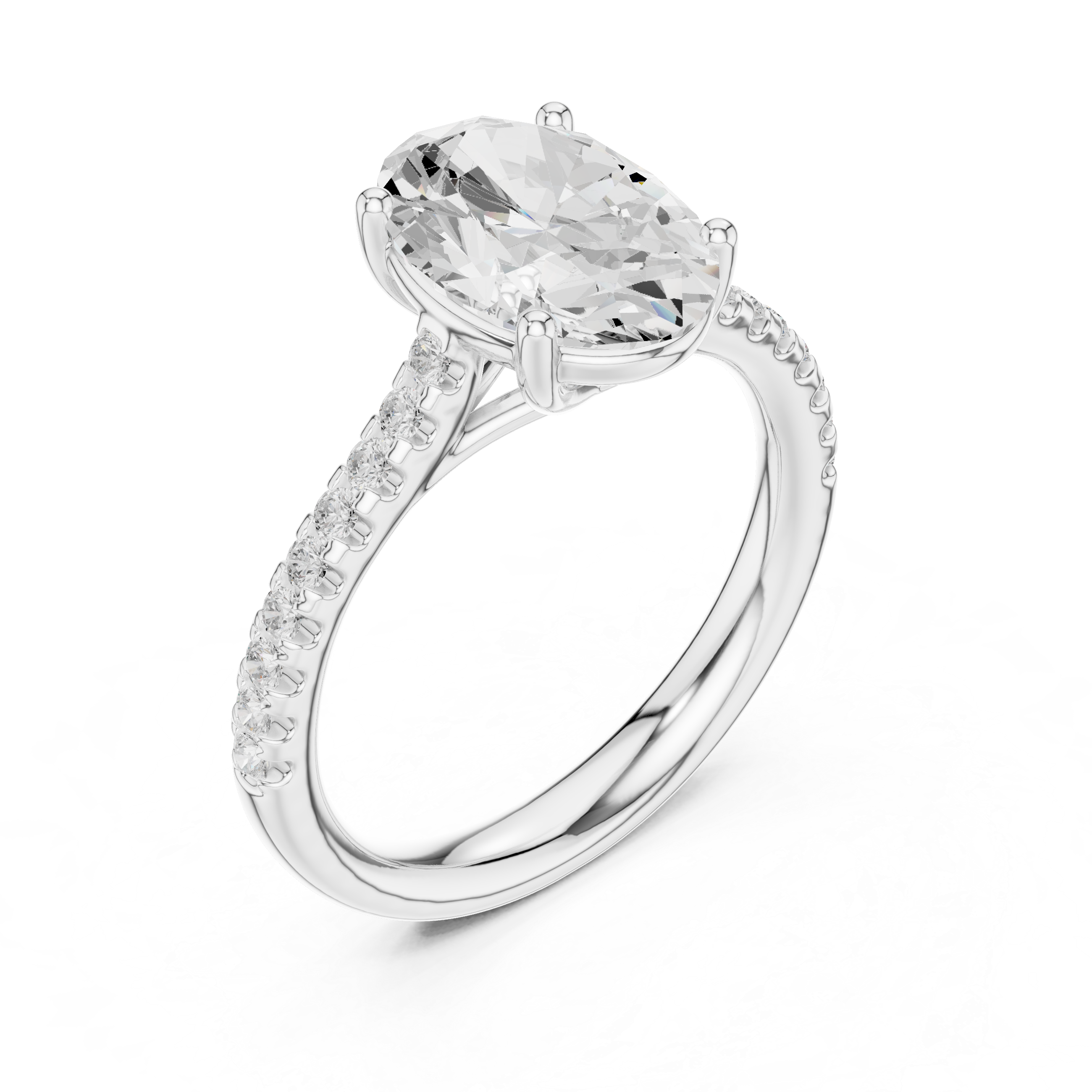 Oval Cut Solitaire Engagement Ring
