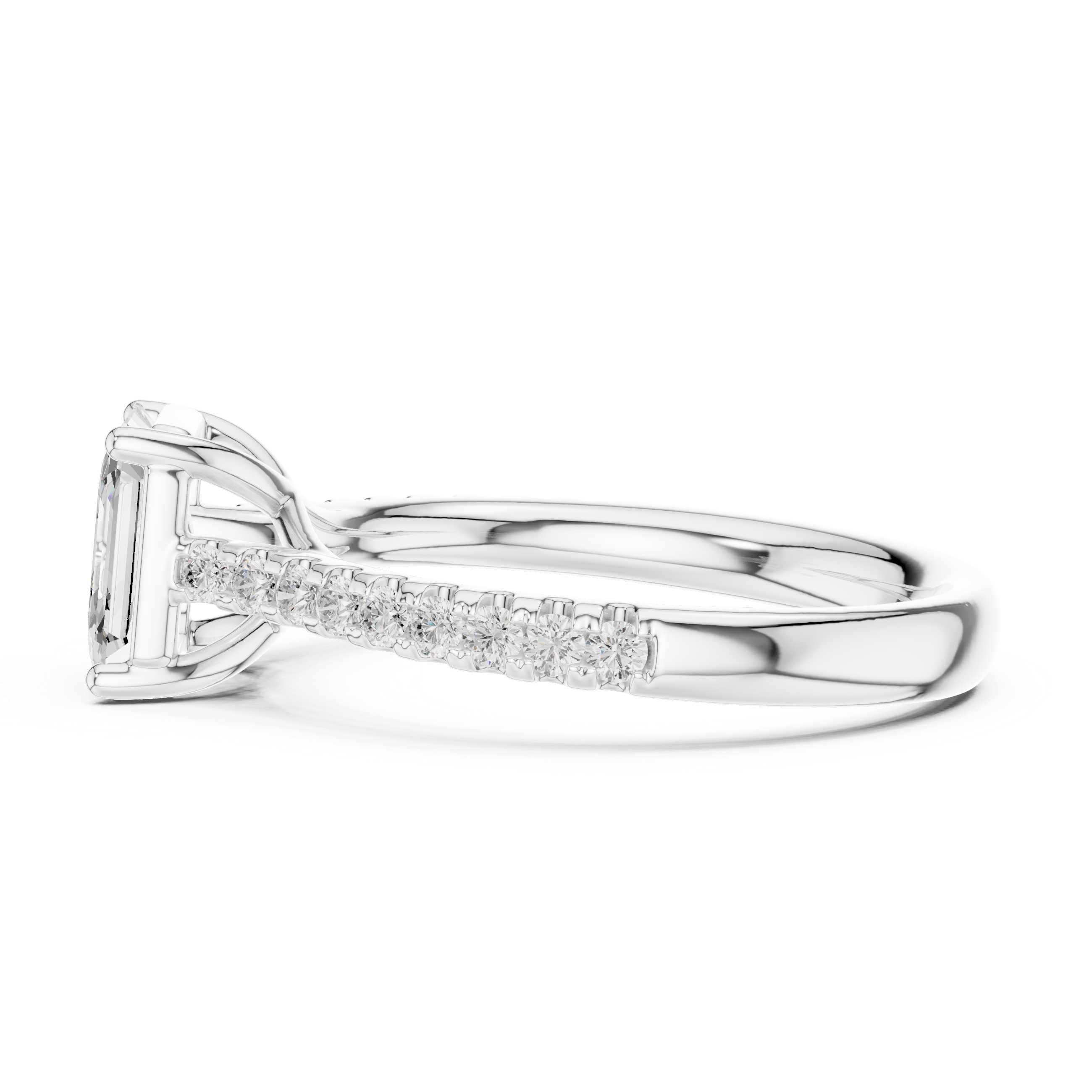 Asscher Cut Solitaire Engagement Ring
