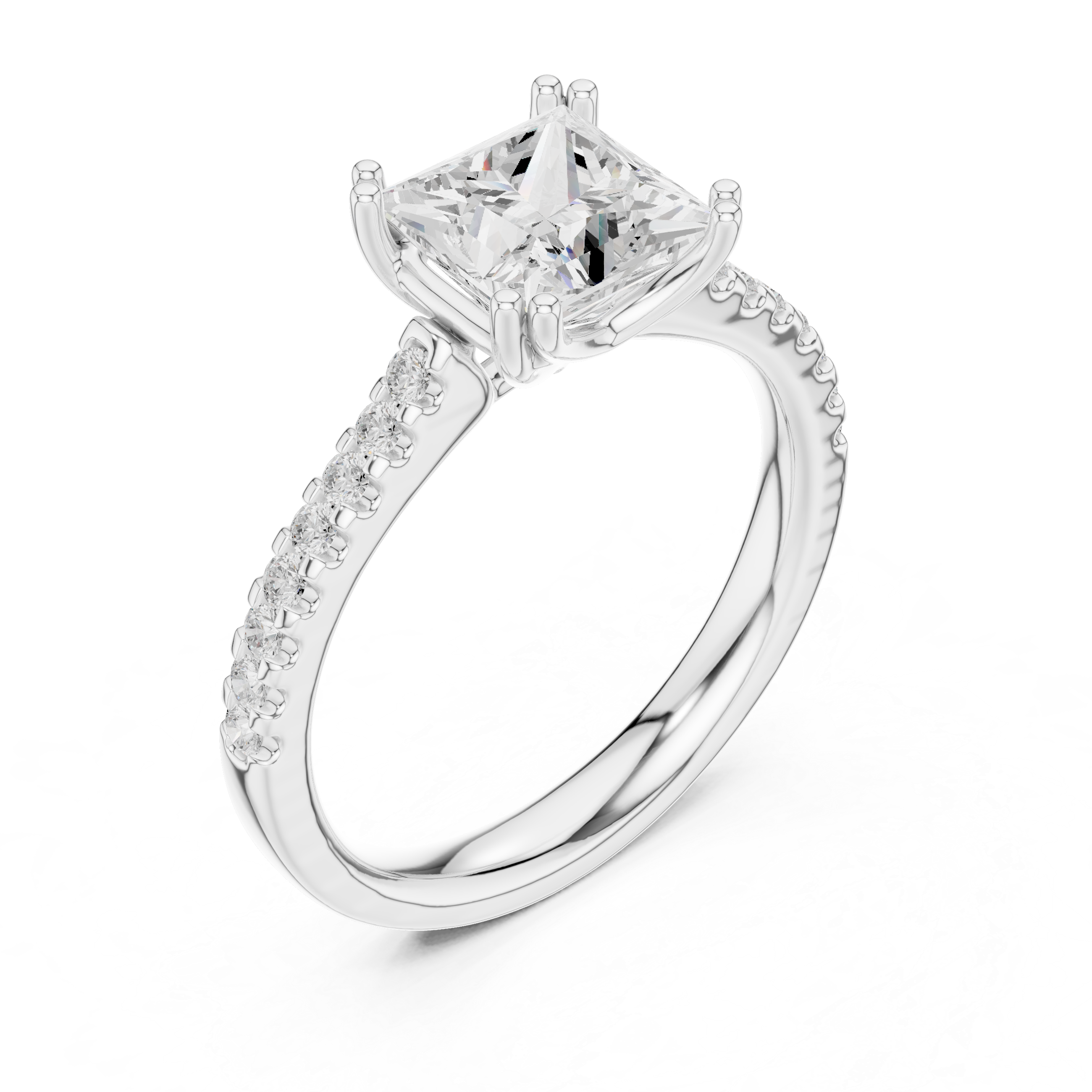 Princess Cut Solitaire Engagement Ring