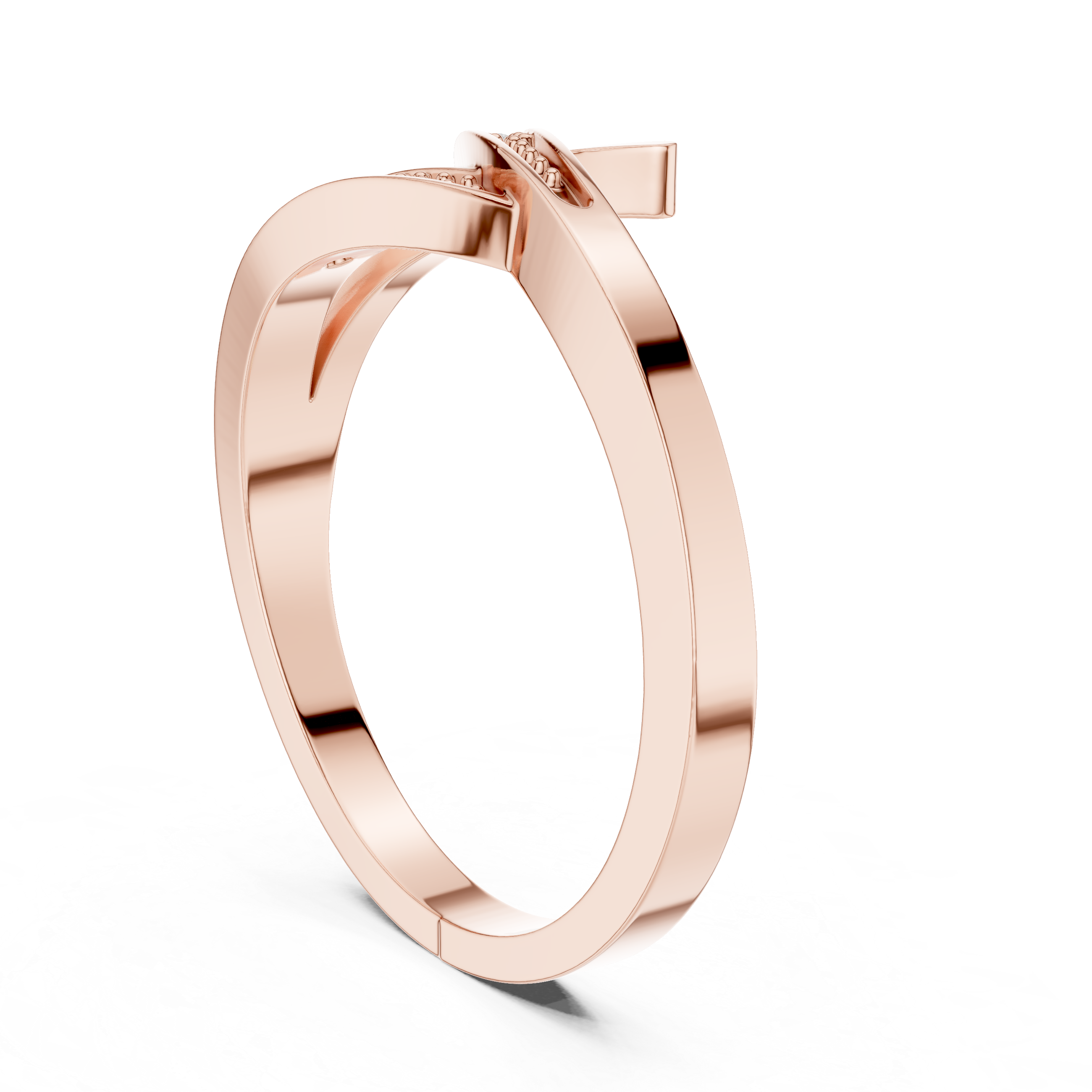 Modern Diamond Criss Cross Ring