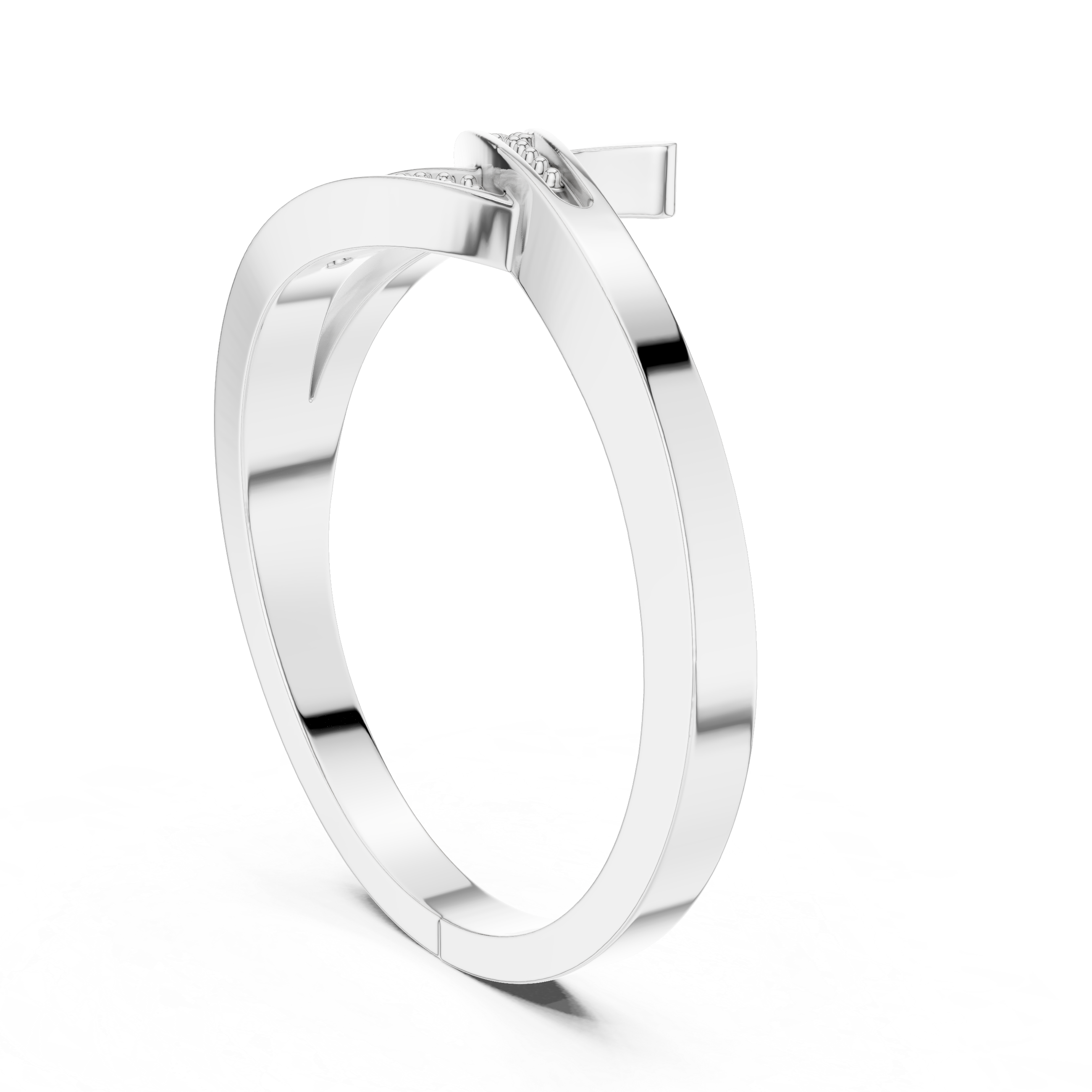 Modern Diamond Criss Cross Ring