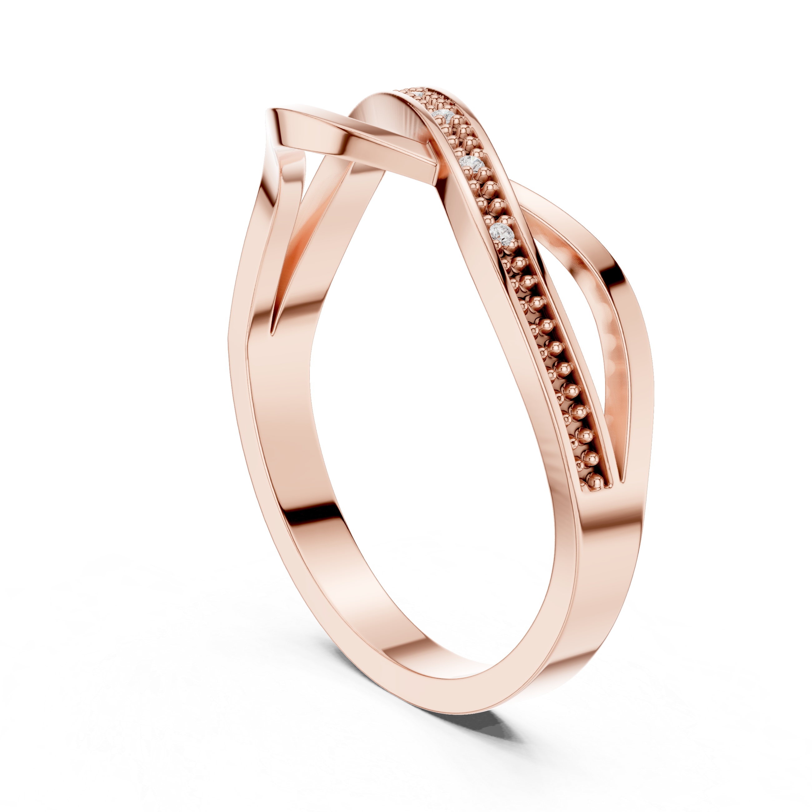 Infinity Diamond Crossover Ring