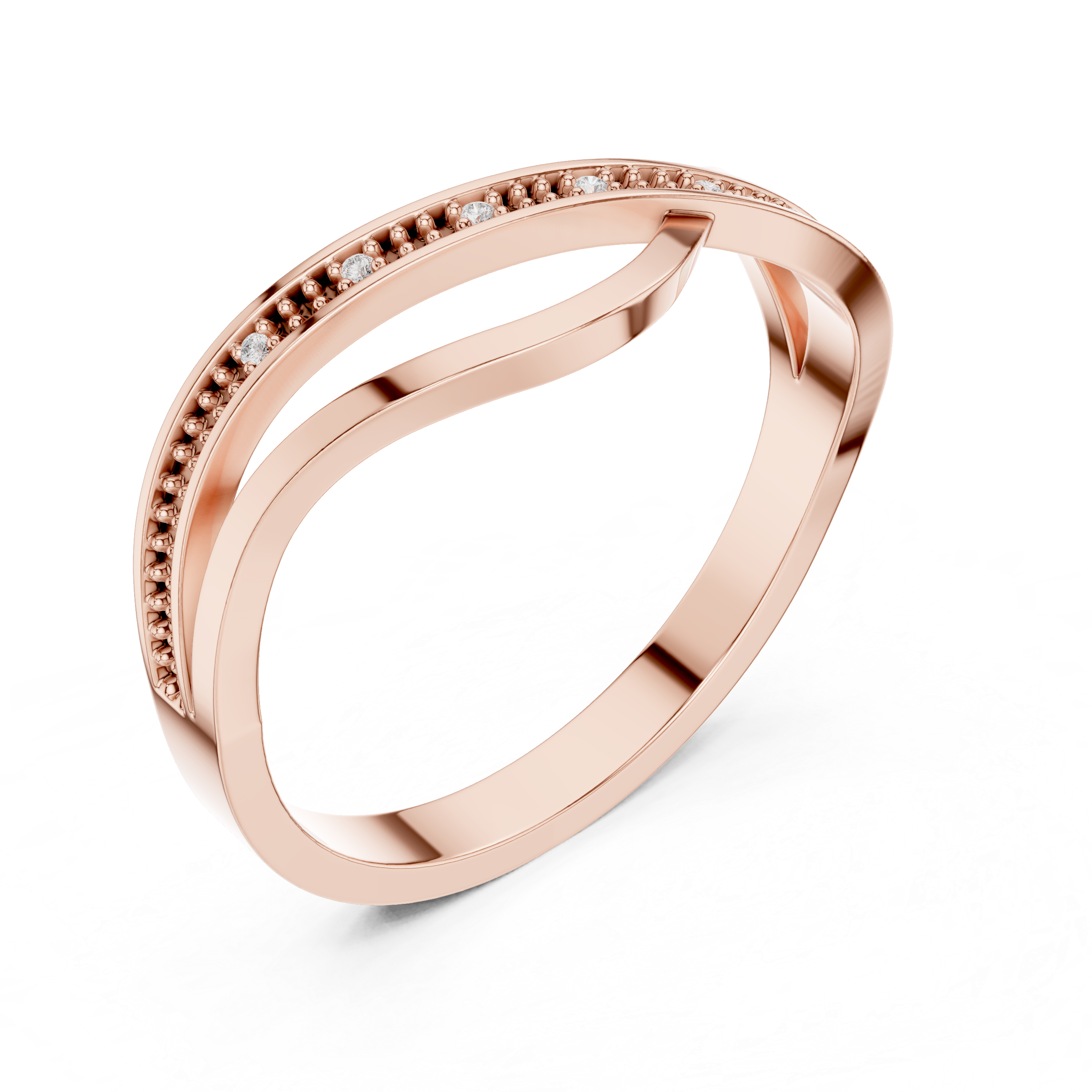Infinity Diamond Crossover Ring