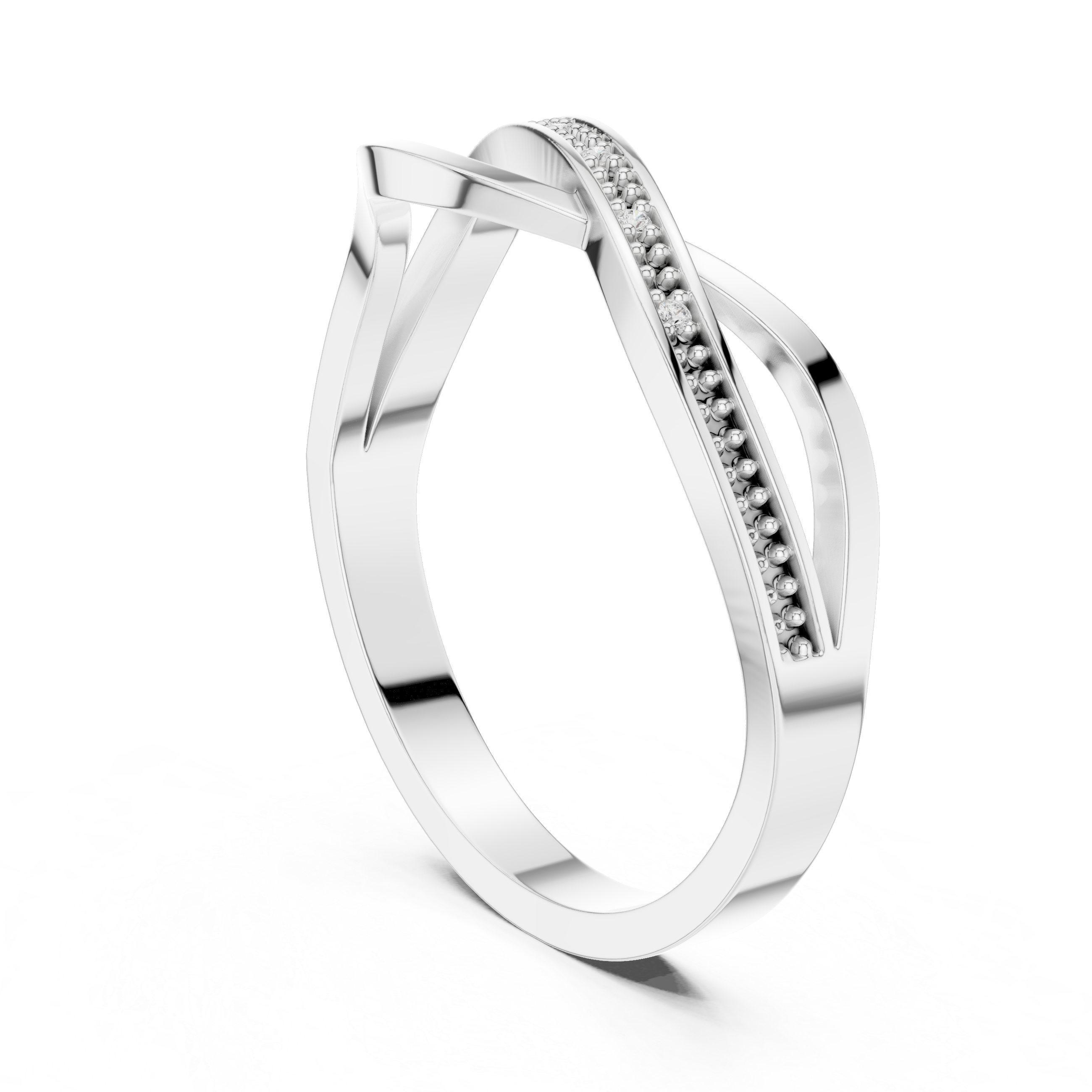 Infinity Diamond Crossover Ring