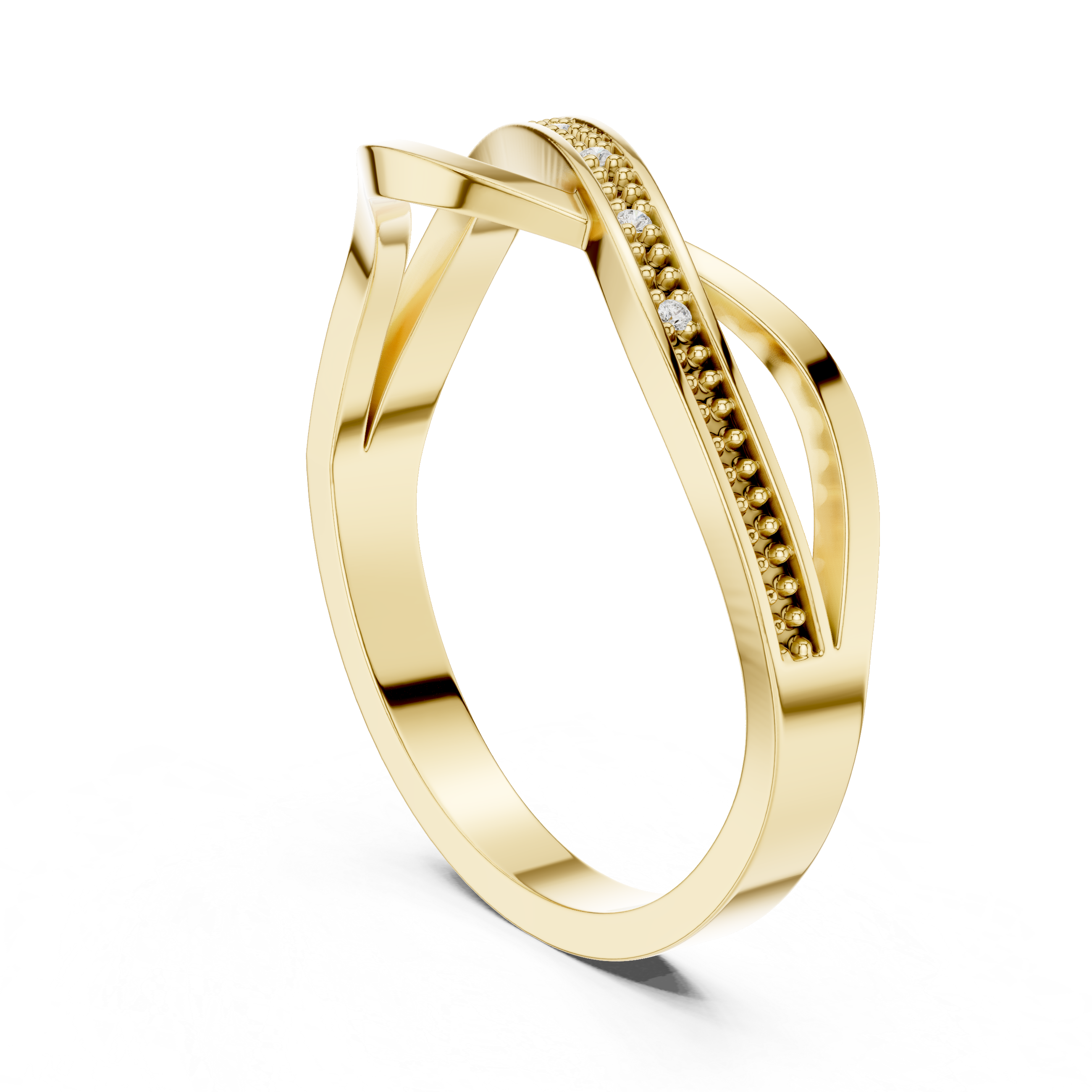 Infinity Diamond Crossover Ring