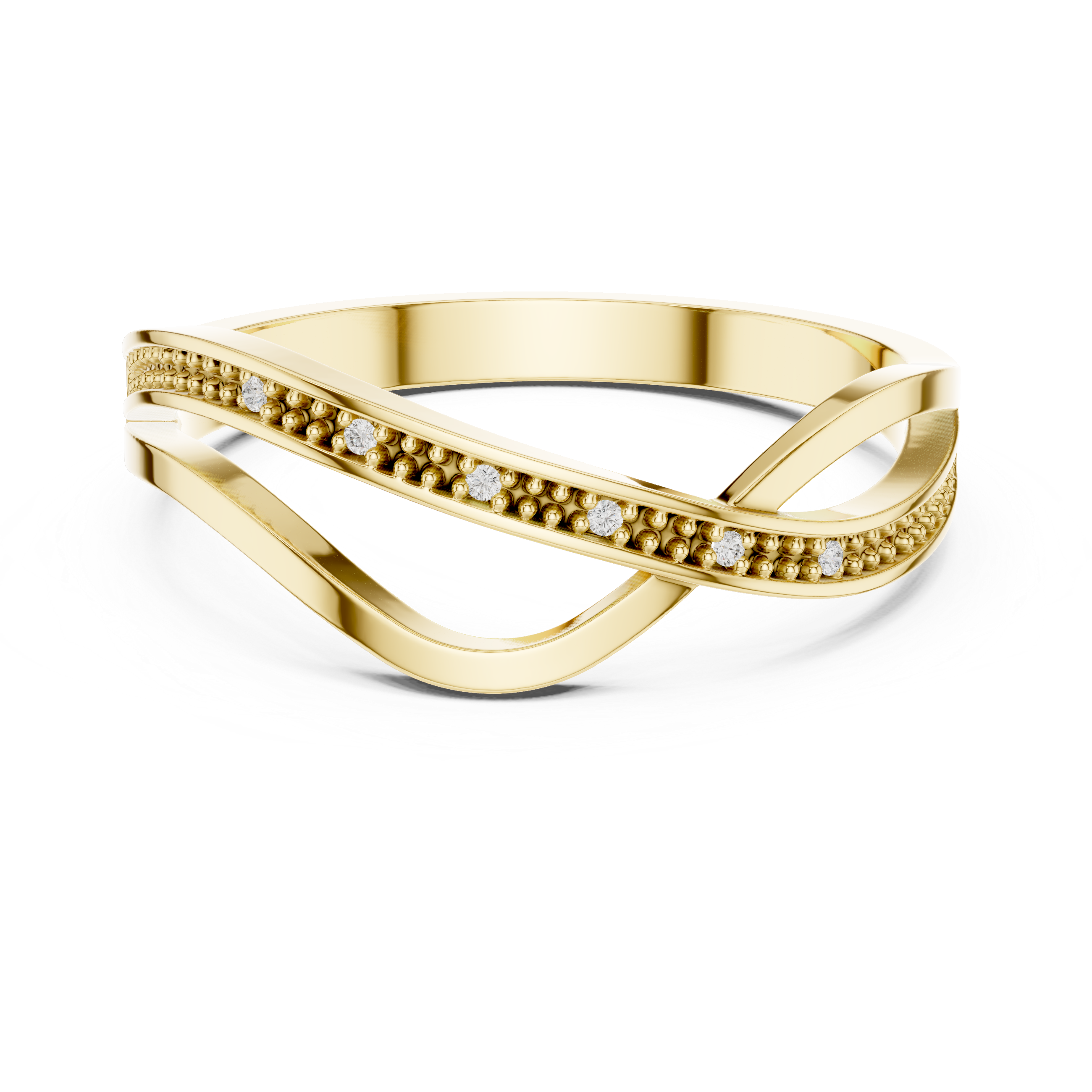 Infinity Diamond Crossover Ring