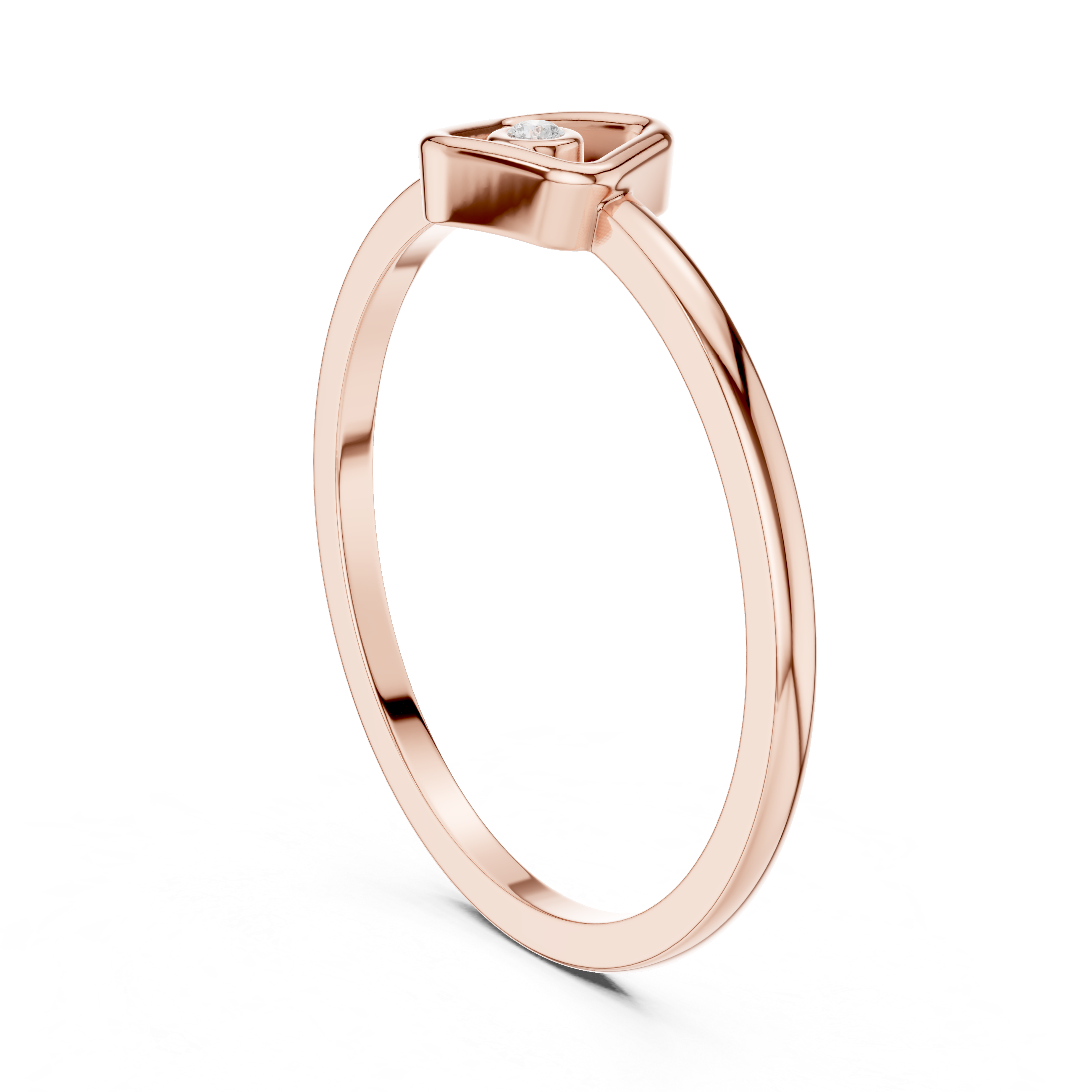 Minimalist Floating Diamond Square Ring