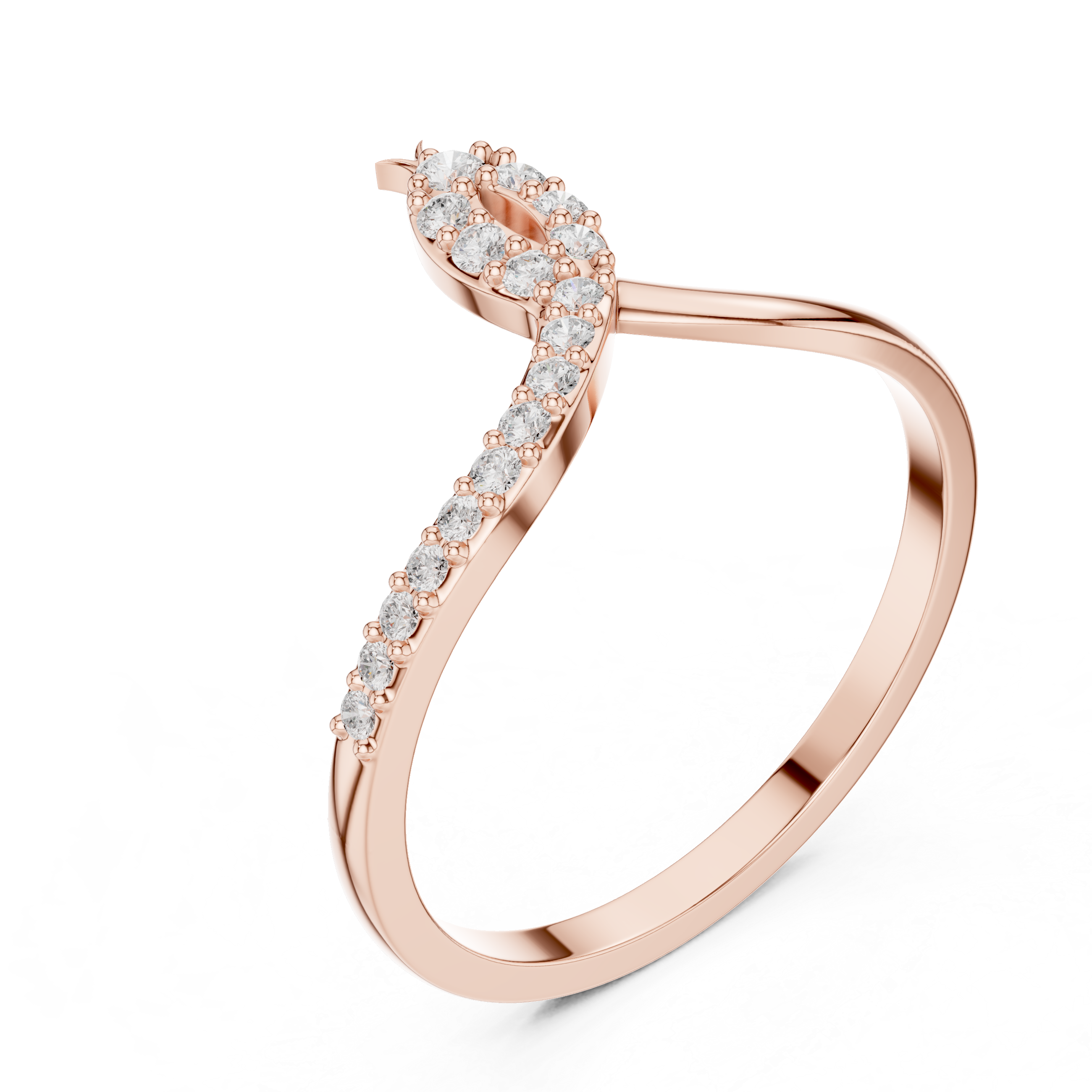 Diamond Infinity Twist Ring