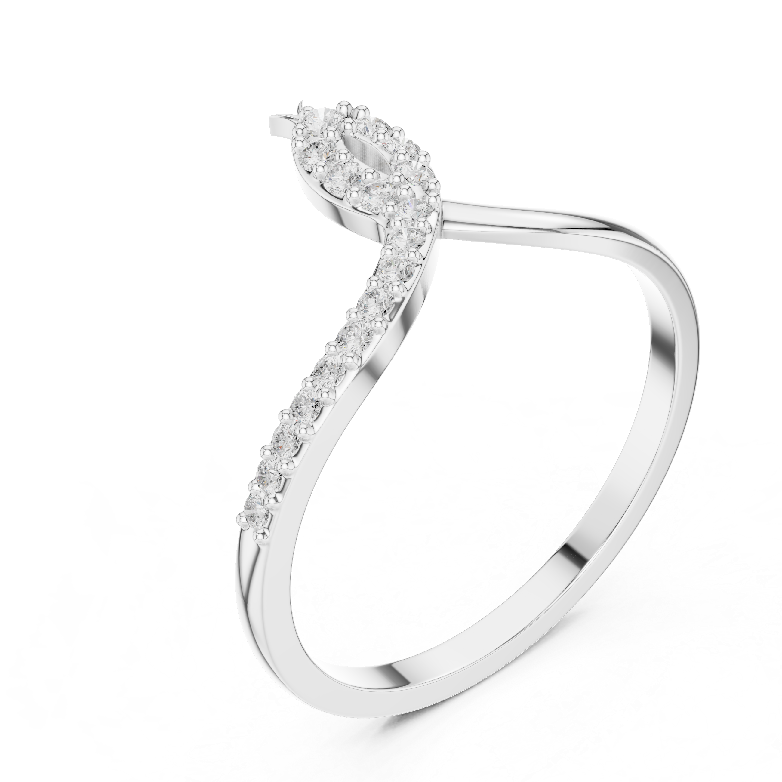 Diamond Infinity Twist Ring
