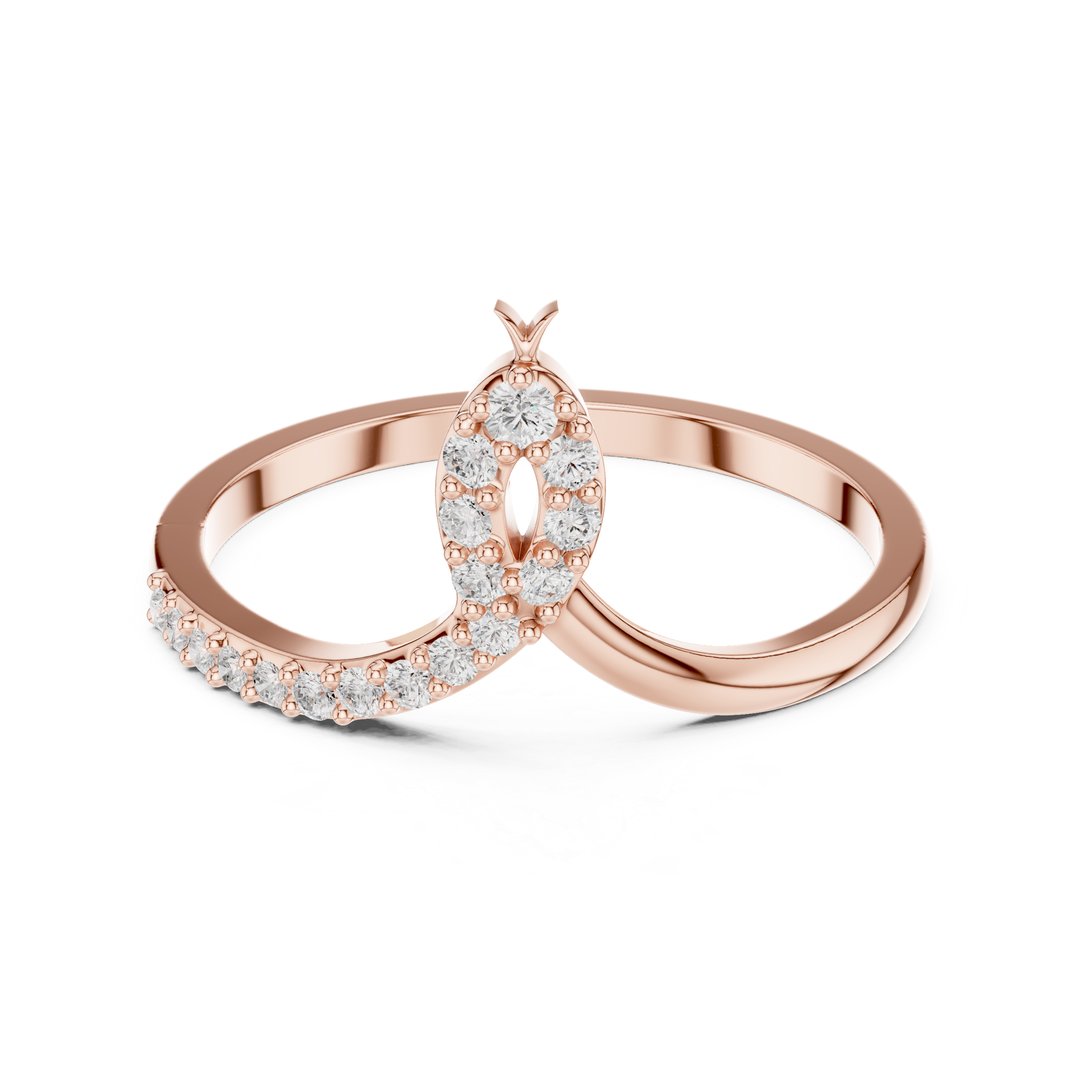 Diamond Infinity Twist Ring