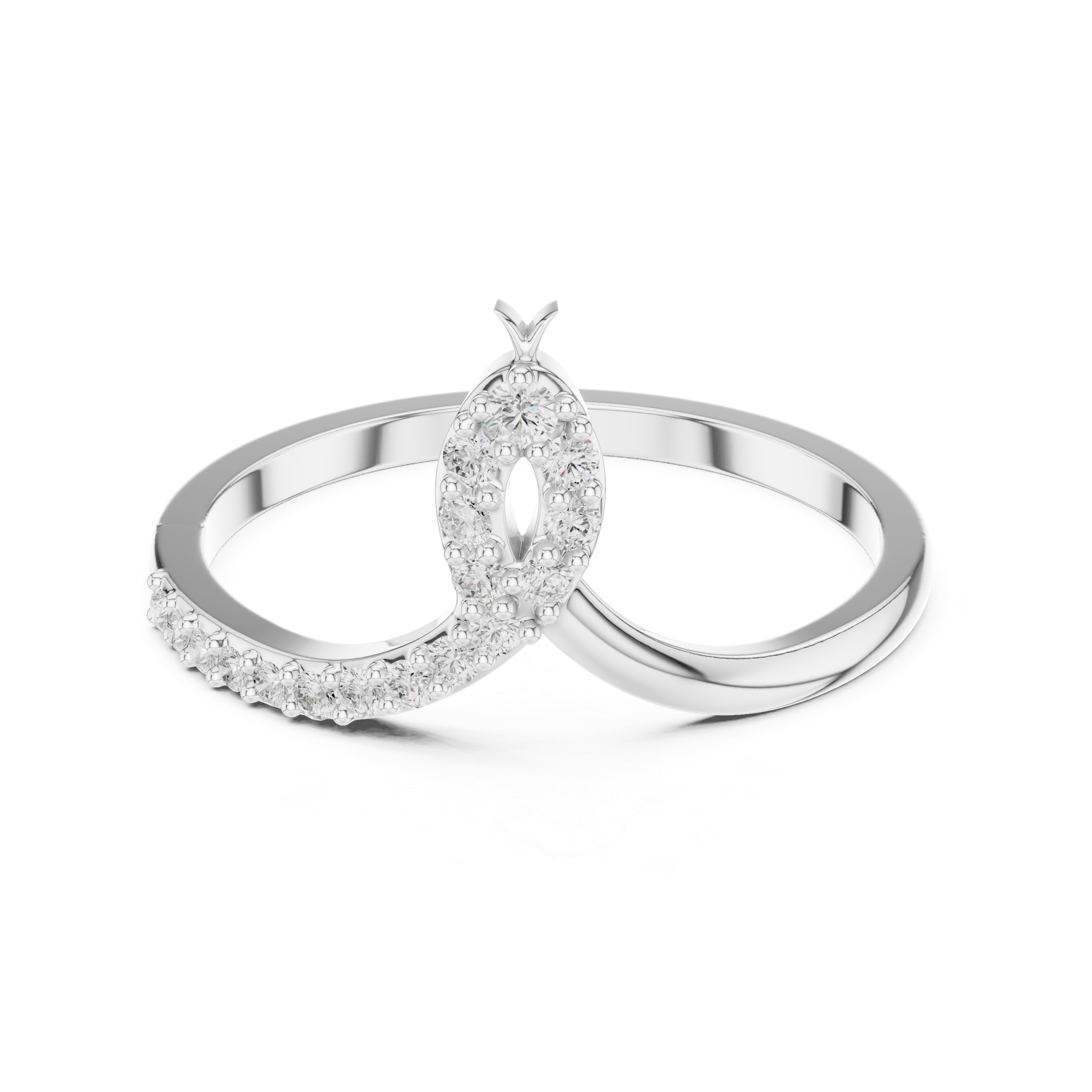 Diamond Infinity Twist Ring