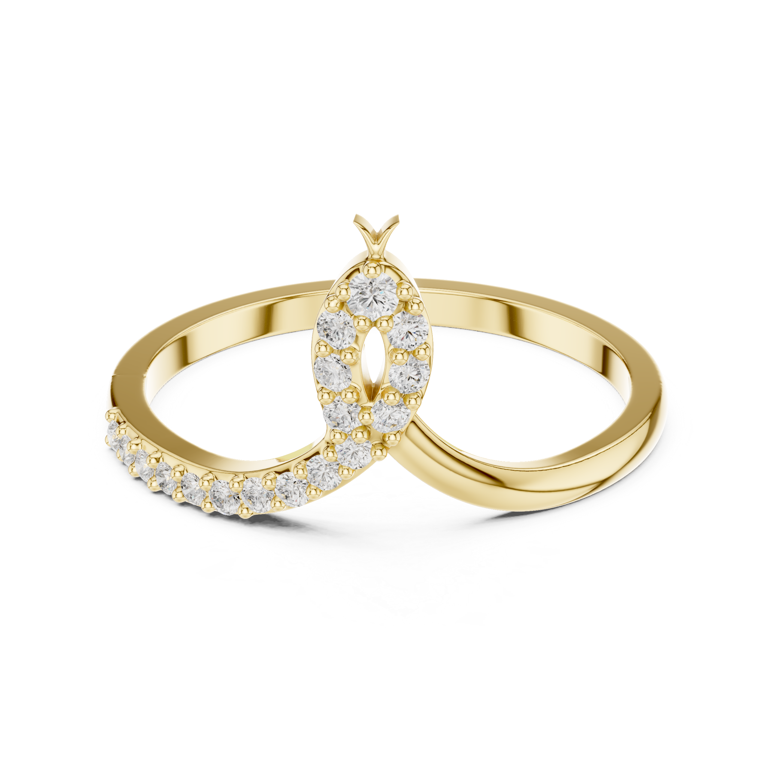 Diamond Infinity Twist Ring